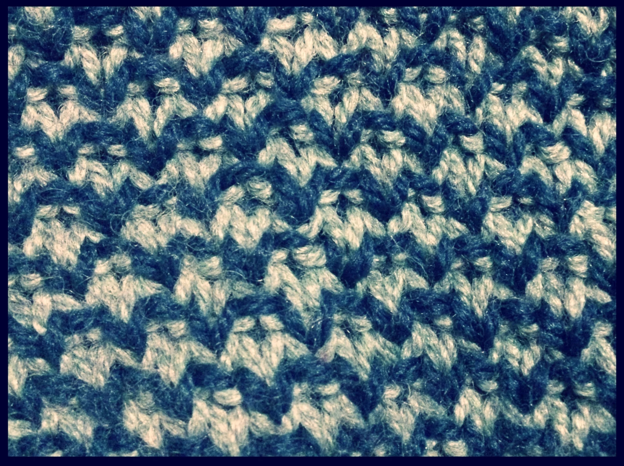 focus on the blue stitches...