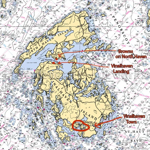 Map Of Vinalhaven Maine Services — Brown's Boatyard