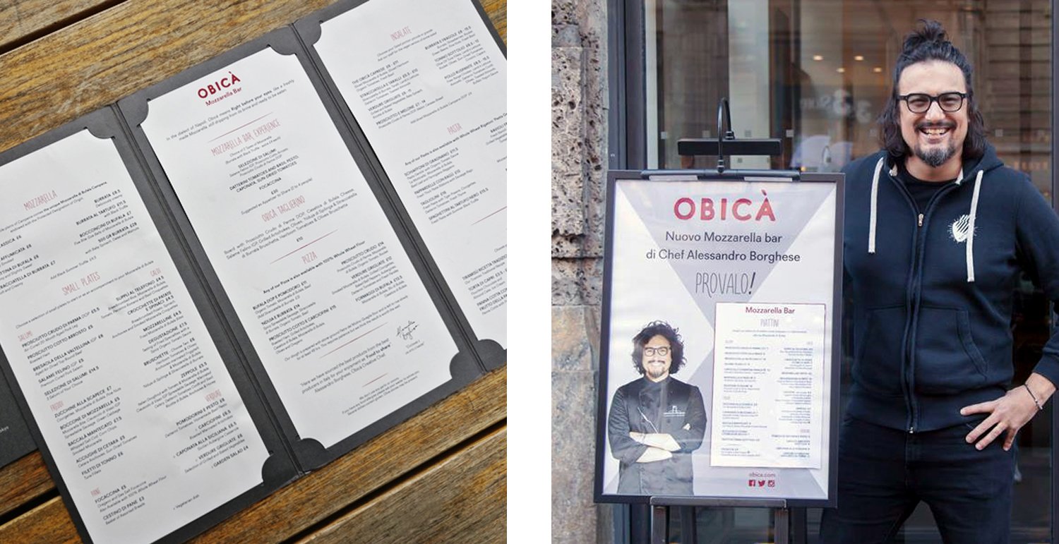 Worldwide campaign for the New Mozzarella Bar menu by Italian Chef Alessandro Borghese and other various seasonal event collateral. 
