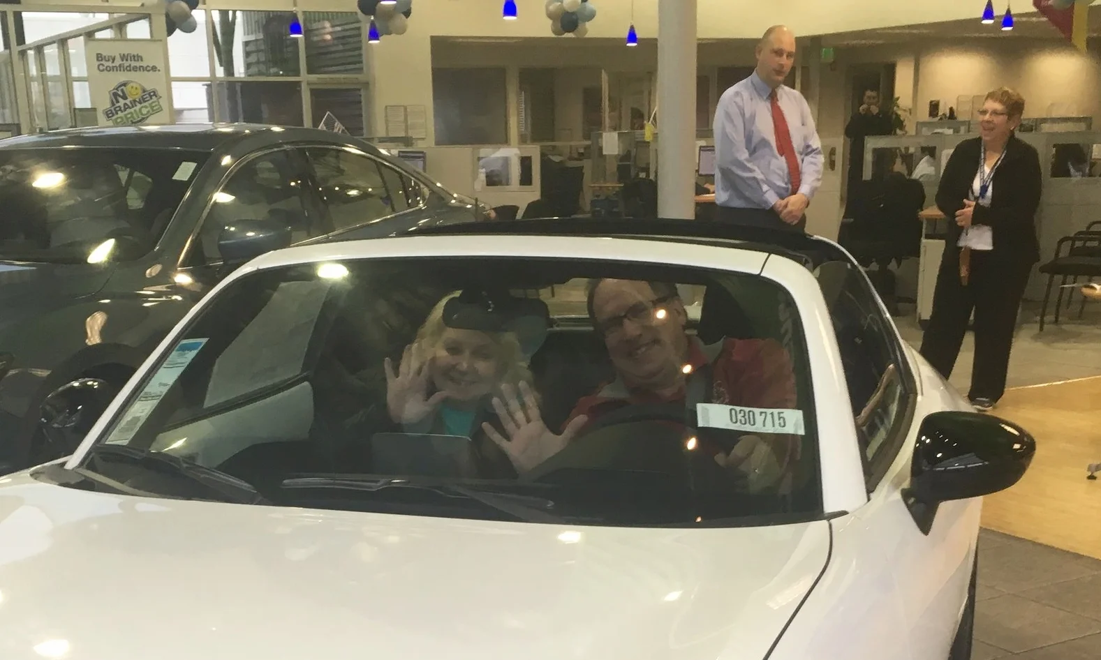 Steve and Susan feeling comfy in this new ride