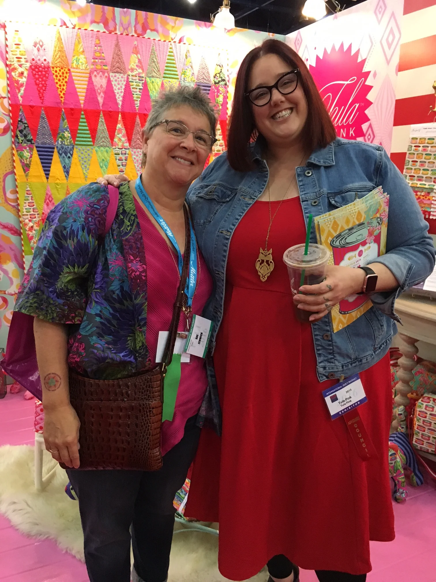 Me with Tula Pink! This young woman is a phenomenal designer. I was very excited to meet her.