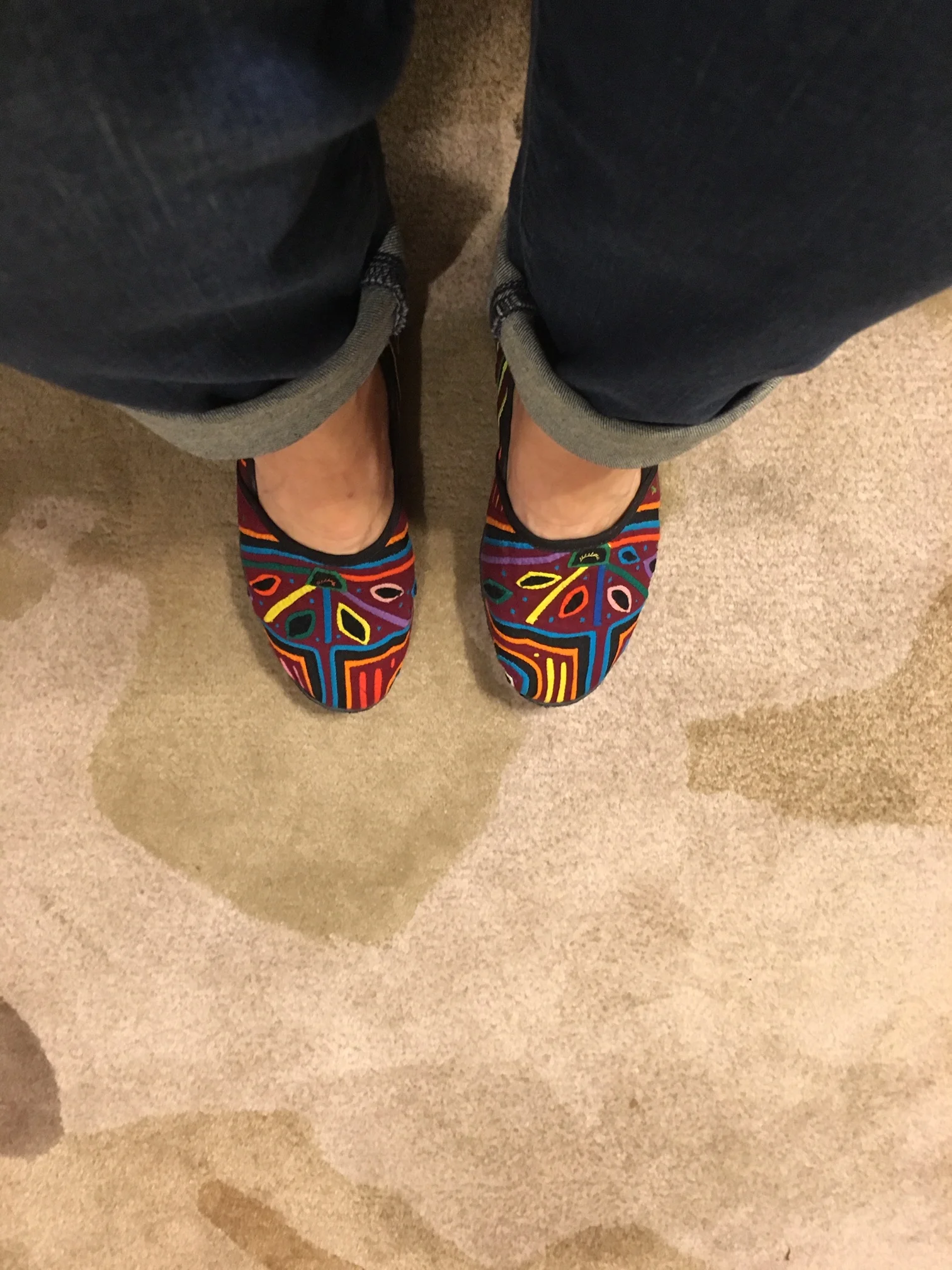 These pretty appliqué shoes came home with me on my feet. :)