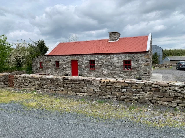 Ireland West Farm Stay cottage - Carracastle, Ireland. Our host built this replica of his family’s homestead.While here we toured his peat bog, visited a blacksmith, and a local cheesemaker.