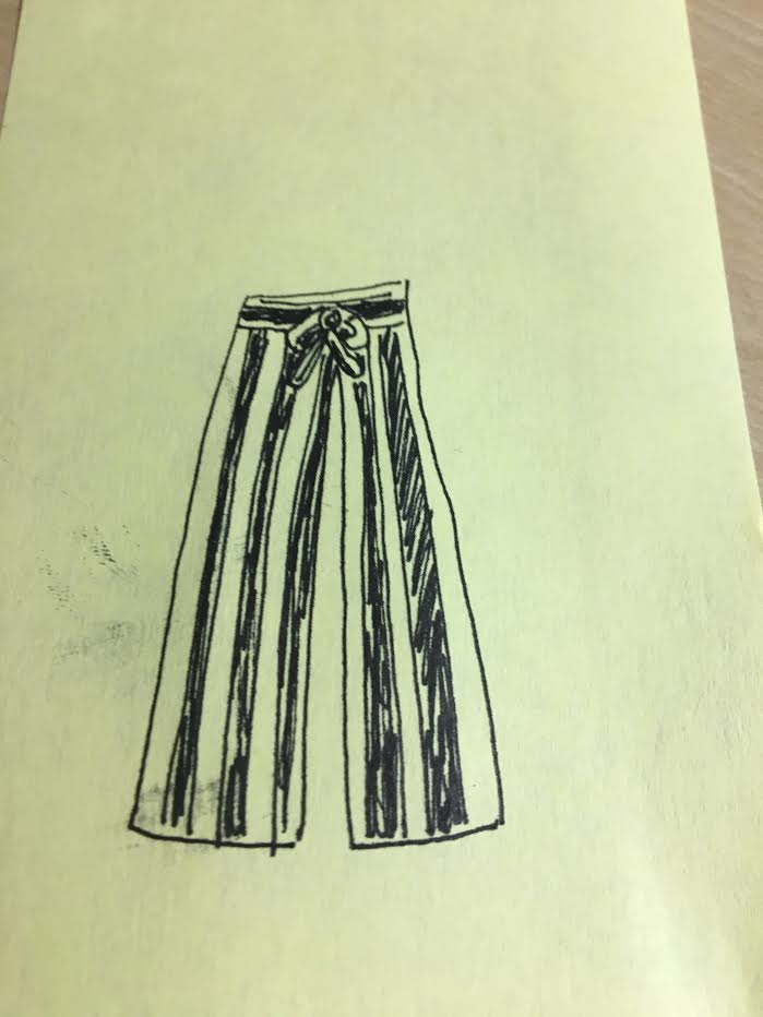 It's not exactly a high fashion rendering. It's on a post it note!
