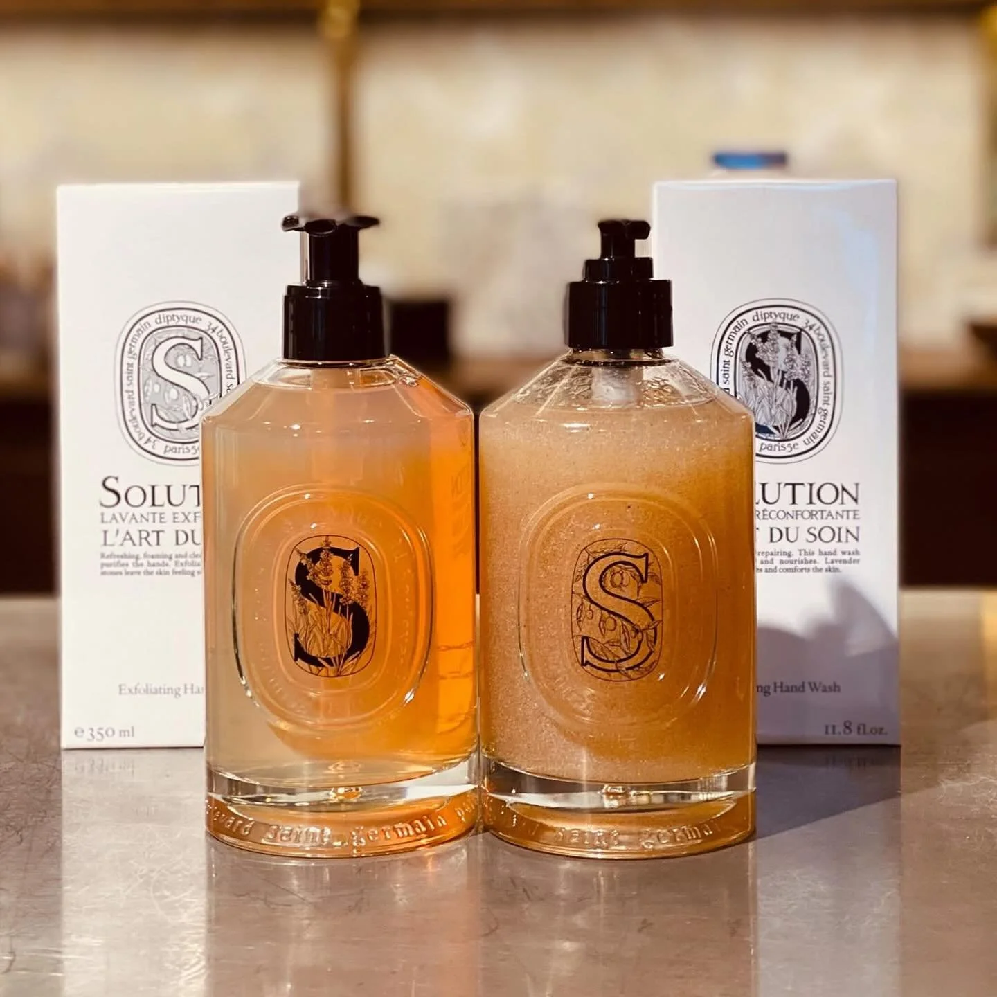 Our @diptyque exfoliating hand wash is here! It is refreshing, foaming, and cleansing, enriched with ground olive pits to leave hands soft and smooth! #shopballiets