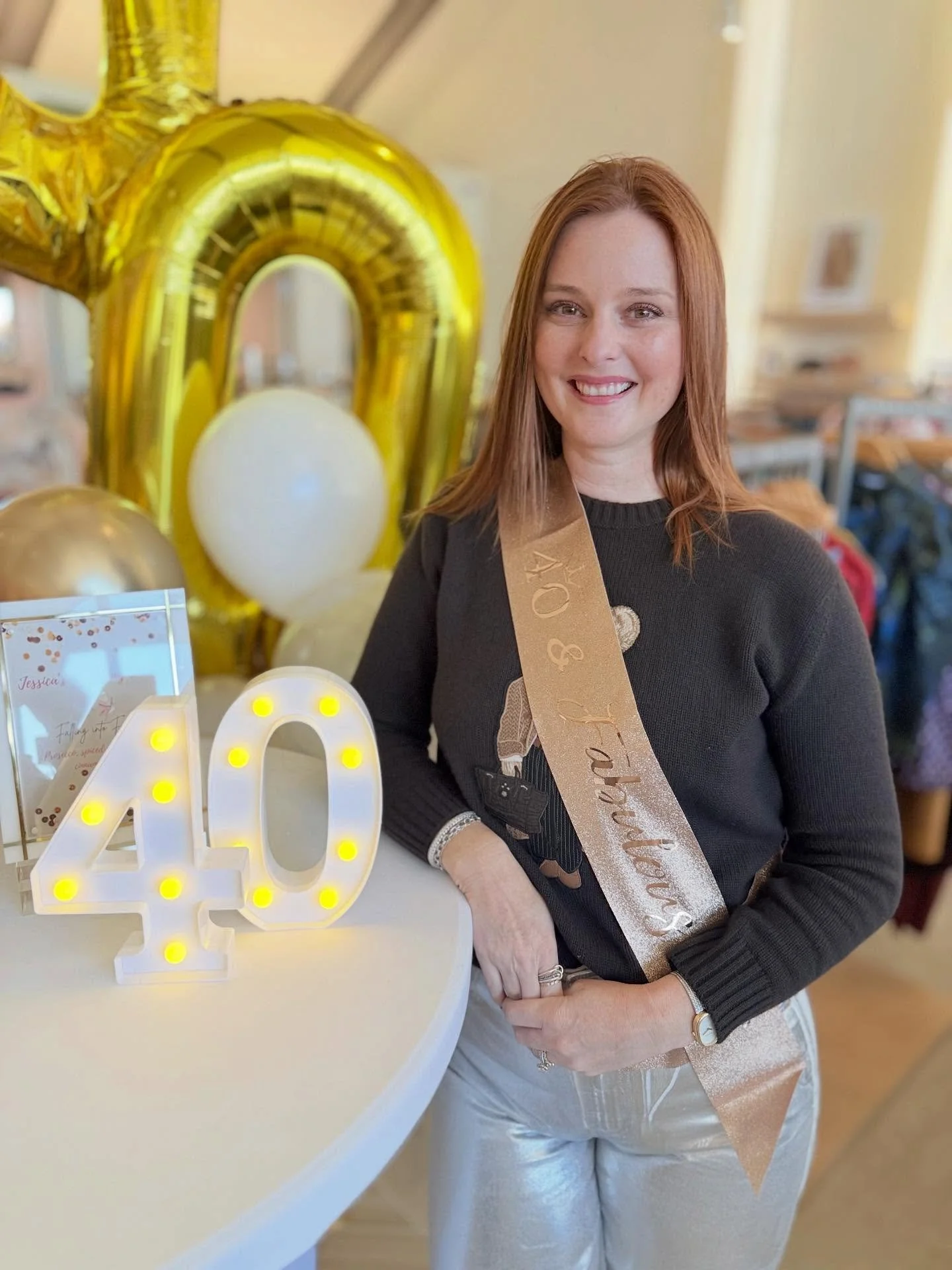 PROMO: celebrating our amazing owners 40th birthday!! Come celebrate with us and enjoy $40 off your purchase of clothing, shoes and handbags!