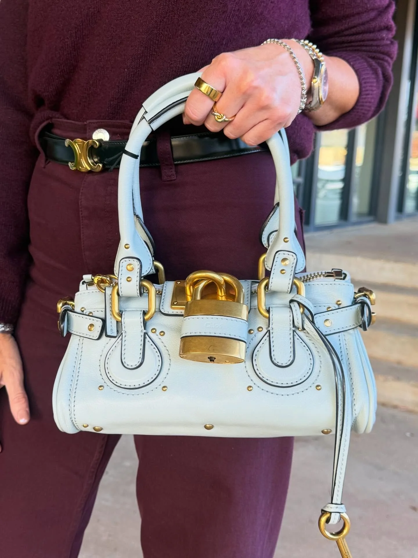 The @chloe padlock is BACK! It girls run don&rsquo;t walk. #shopballiets 🎁