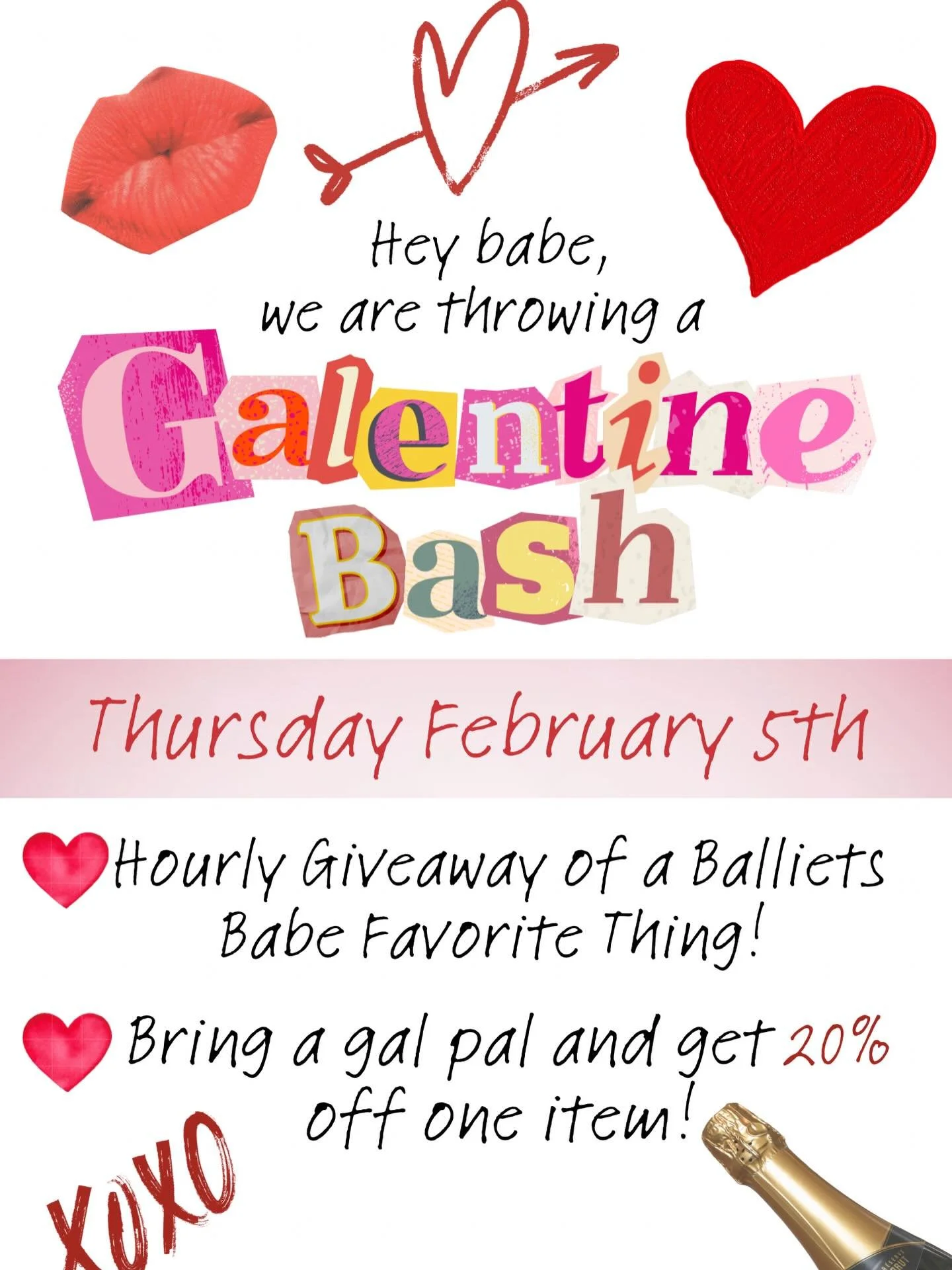 Hey babes! Come celebrate Galentine&rsquo;s with us! ❤️ #shopballiets