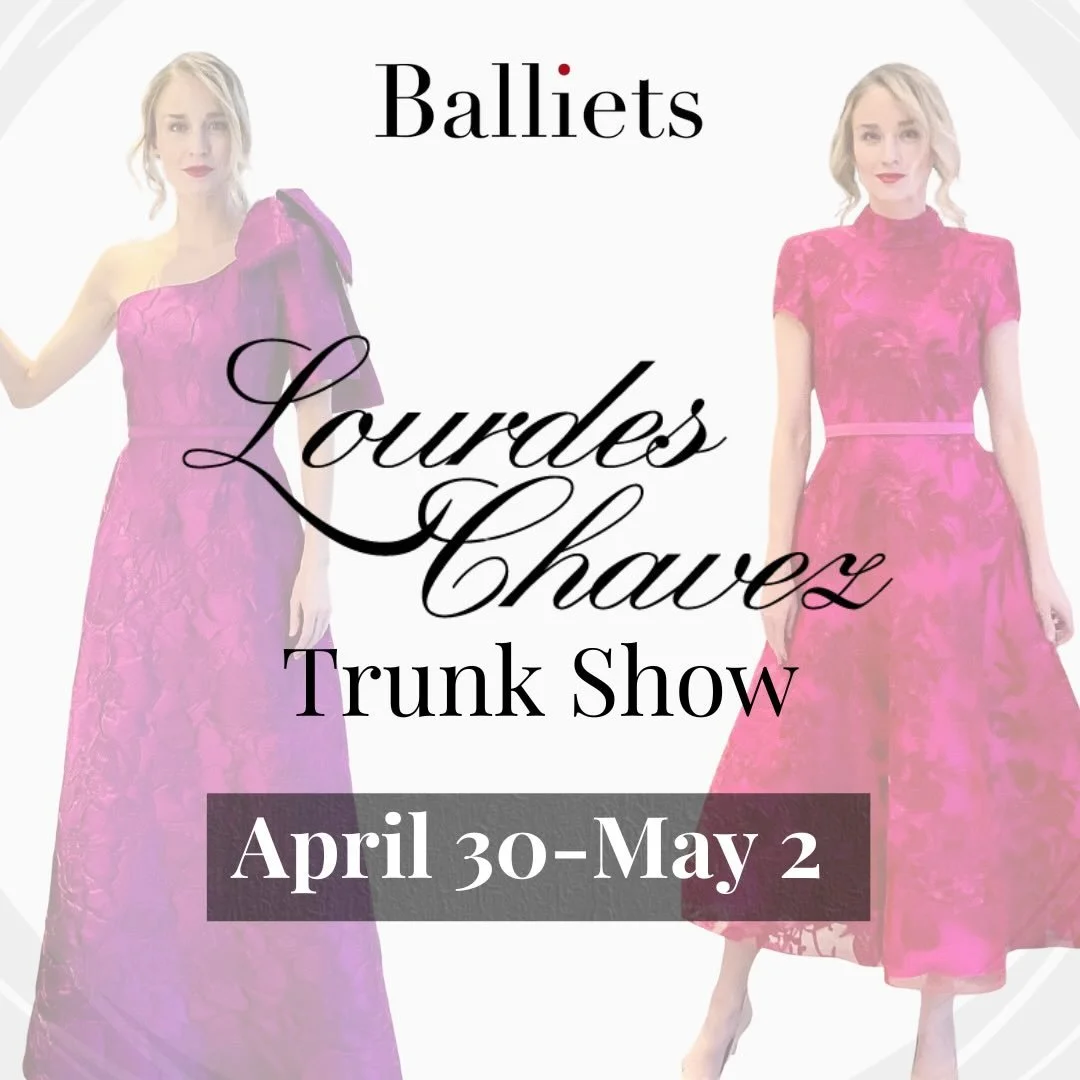 Come meet @lourdeschavezcouture and preview her gorgeous fall 26 collection! #shopballiets #trunkshow
