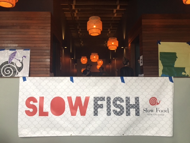 Due to inclement weather, Slow Fish was held at the Broad Theater in New Orleans. 