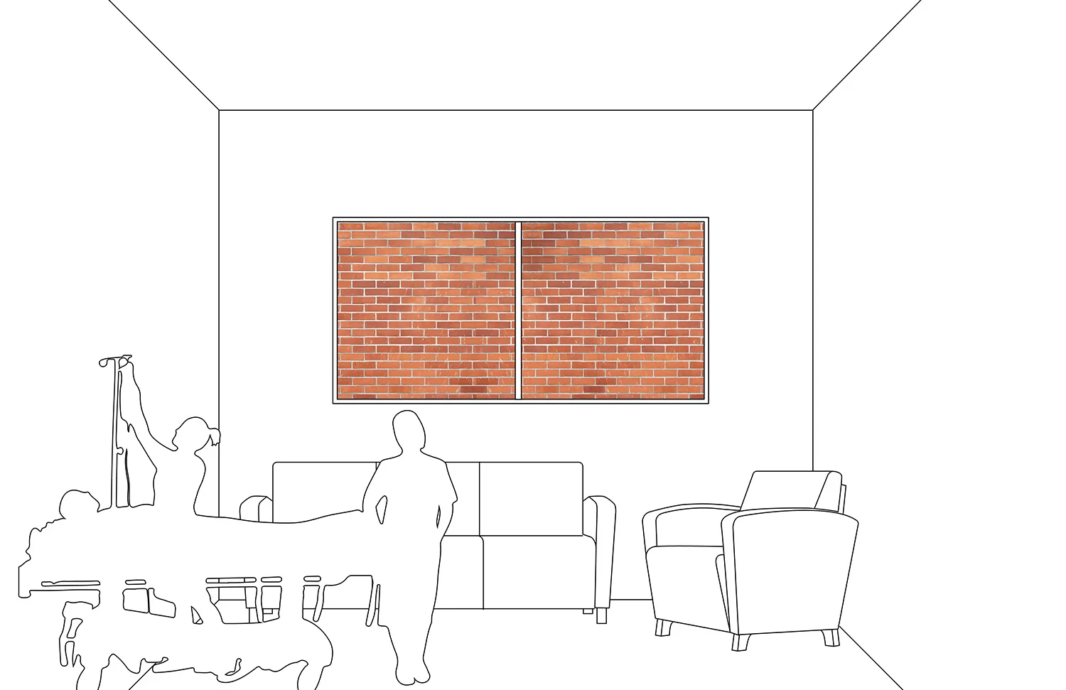 Patients with View of Brick Wall