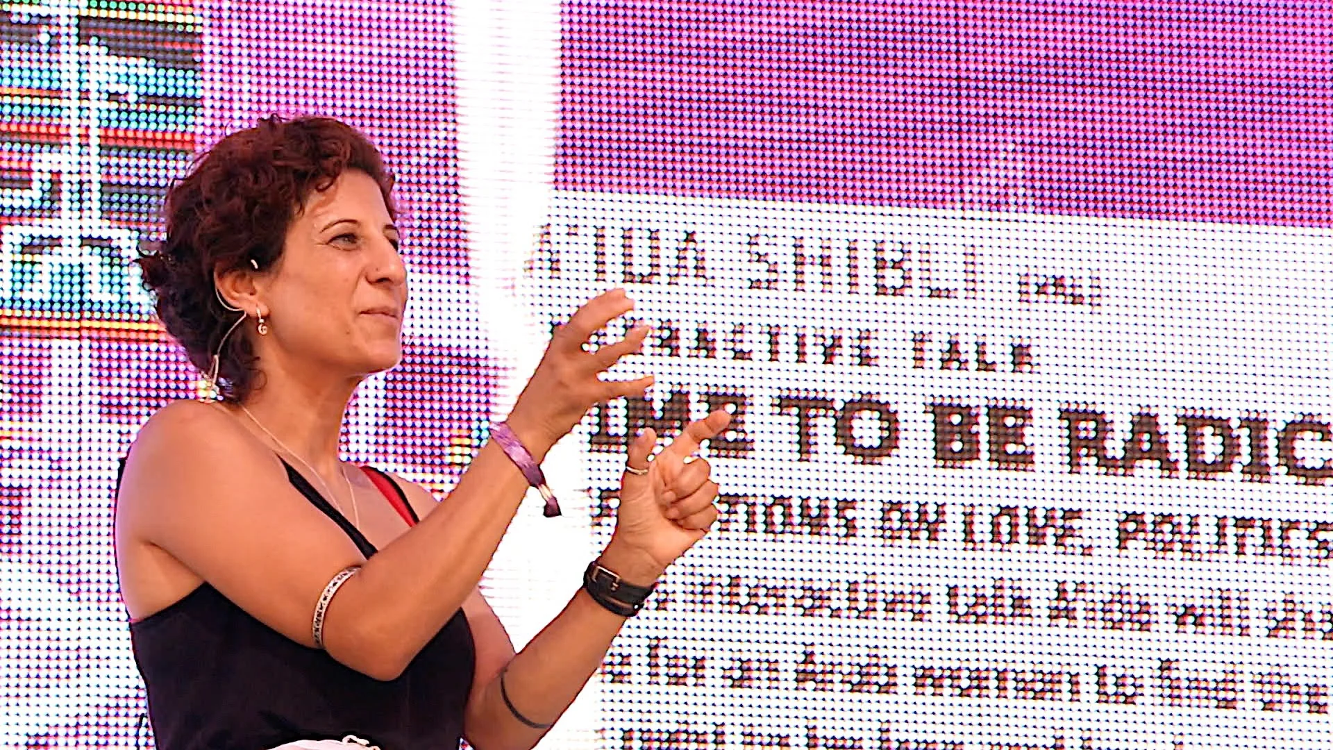  Aida speaking at Boom Festival 2014 in Portugal about political activism