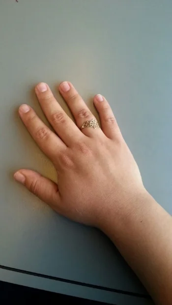 Interviewee's hand