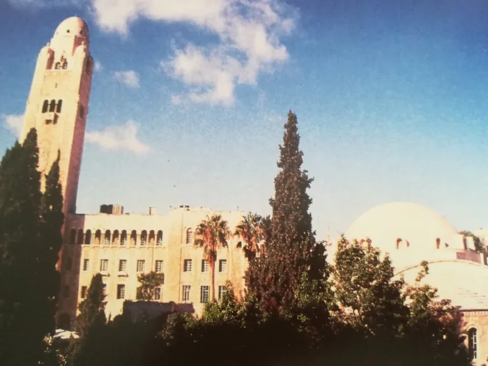 "The Jerusalem YMCAsupported by donations from England raised via the Jerusalem Foundation