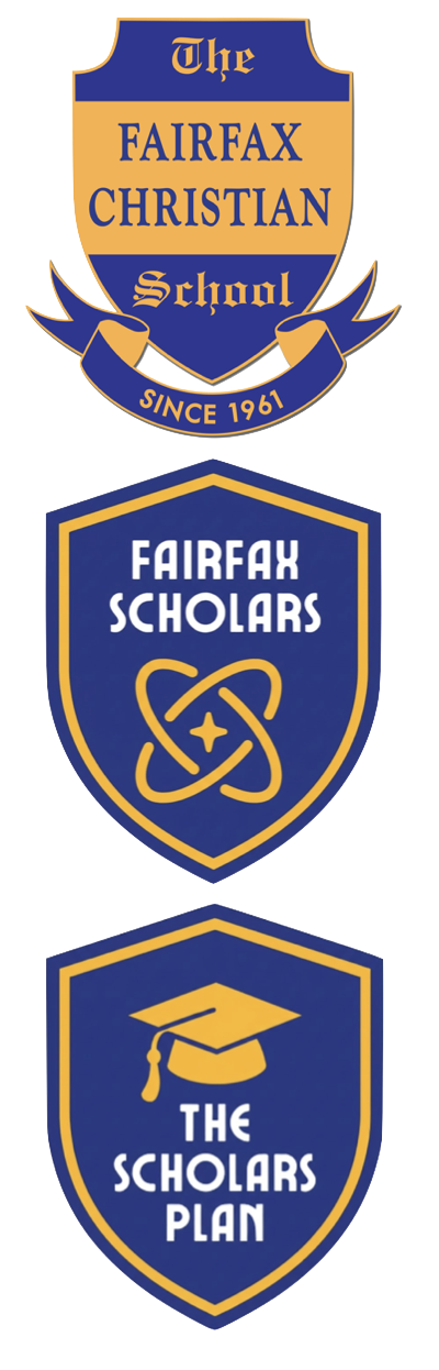 Logos for Fairfax Christian School, Fairfax Scholars and The Scholars Plan