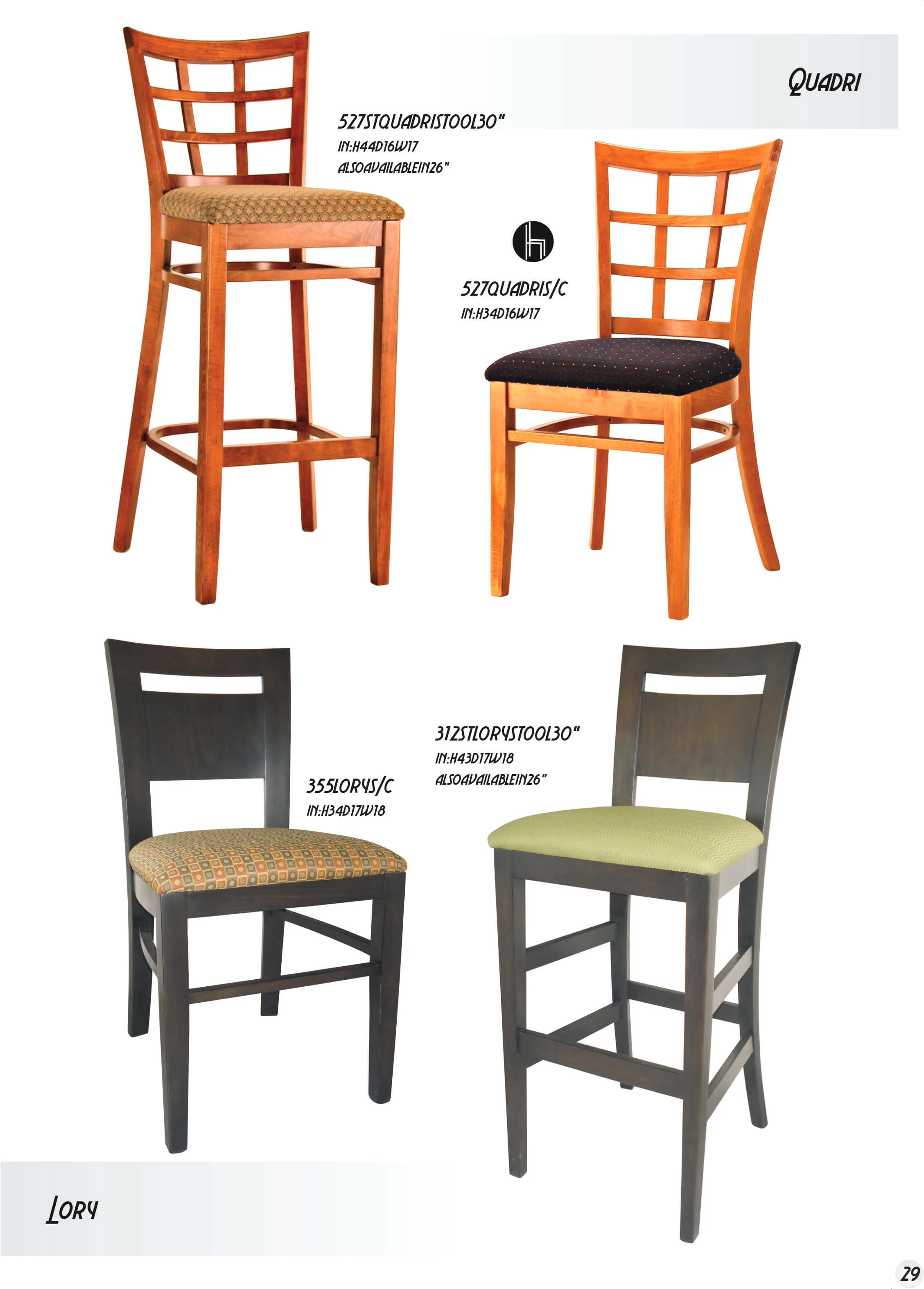 Quadri & Lory Chairs & Stools