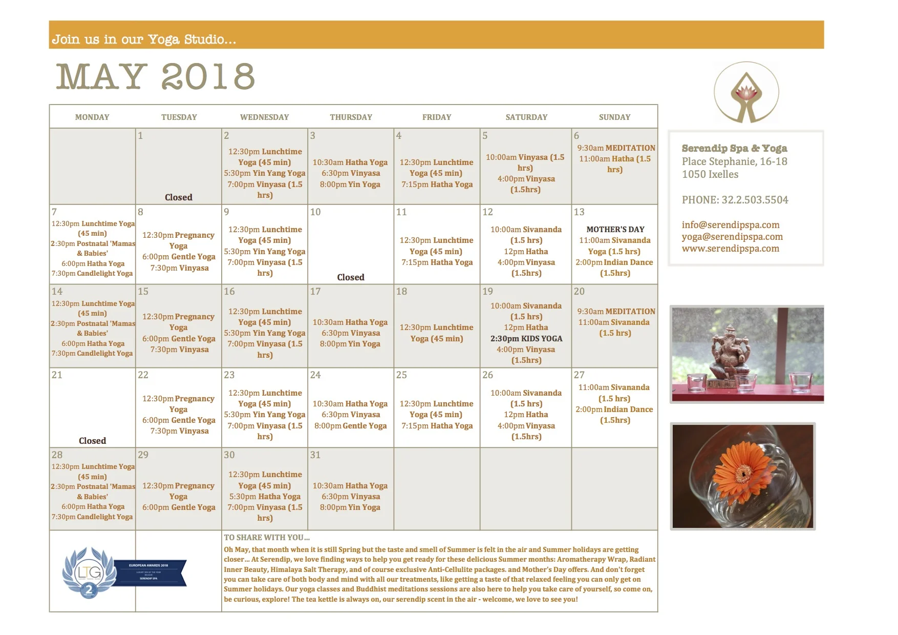 serendip spa and yoga calendar 2018_ May A4 Front.jpg