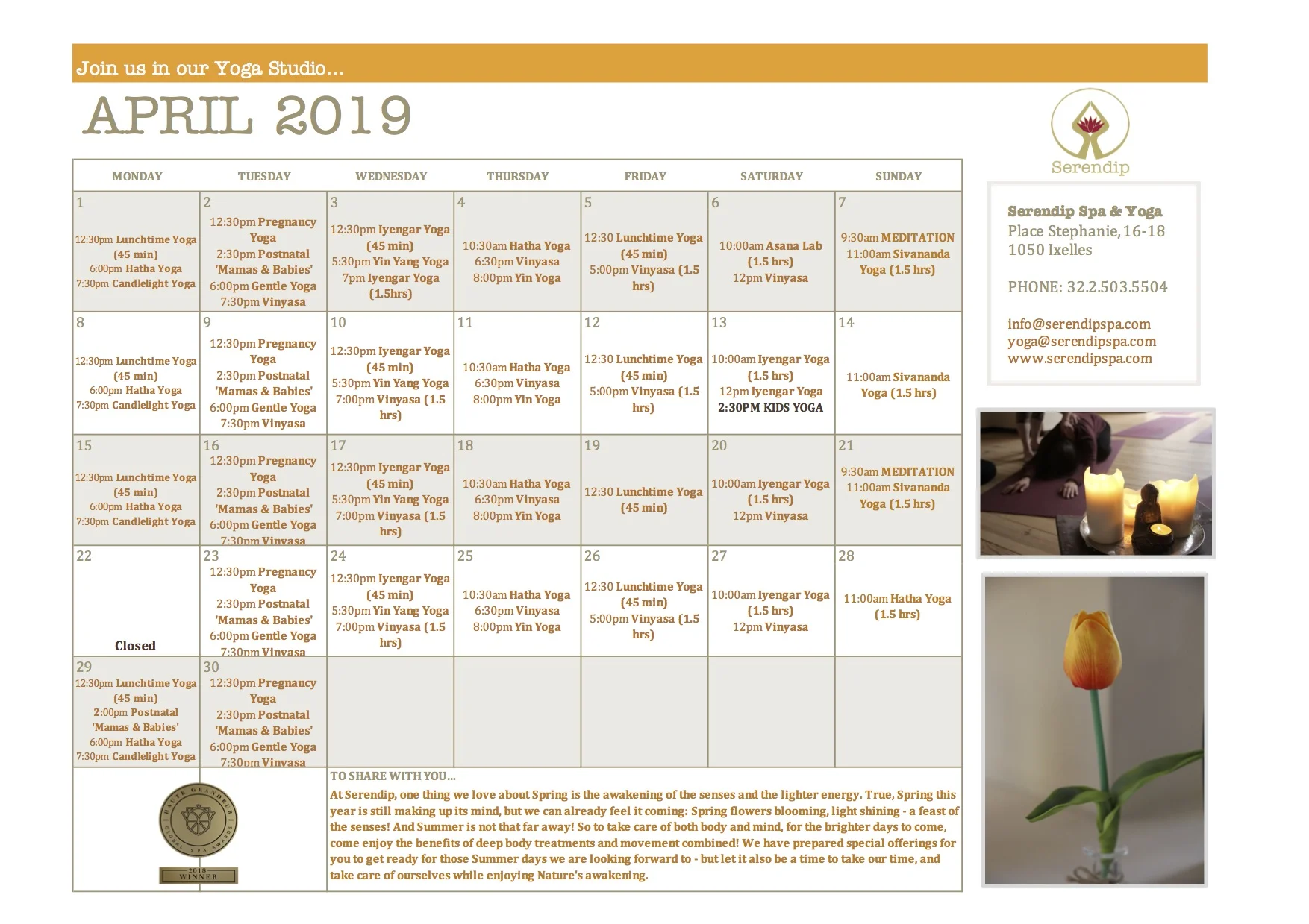 serendip spa and yoga calendar 2019_April A4 FRONT.jpg