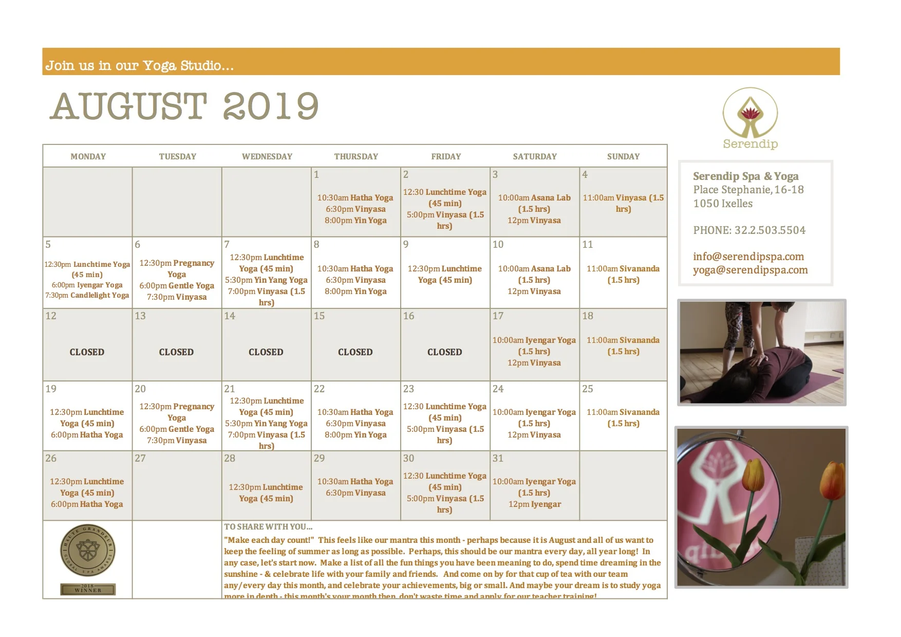 serendip spa and yoga calendar 2019_August A4 FRONT.jpg