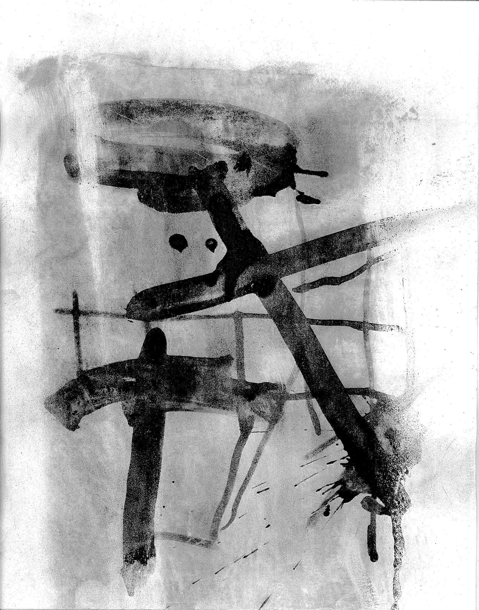  Eugenio Espinoza,&nbsp; New Cycle,&nbsp; 2018  Charcoal and acrylic on paper  14 x 11 inches 