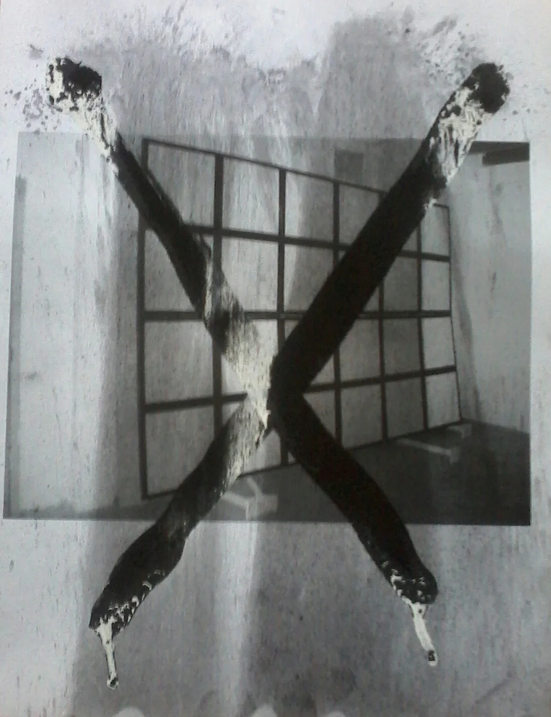  Eugenio Espinoza,&nbsp; Not a Sign,&nbsp; 2018  Mixed media on paper  11 x 8.5 inches 