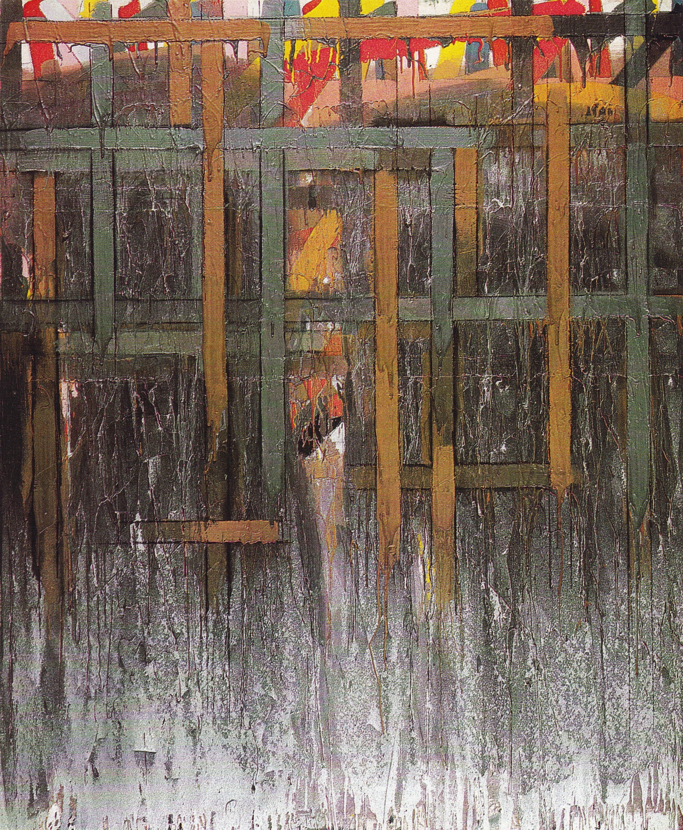 Eugenio Espinoza, Dawadi, 1985 Industrial paint on canvas 78. .3/4 x 67 inches (200 x 170 cm)