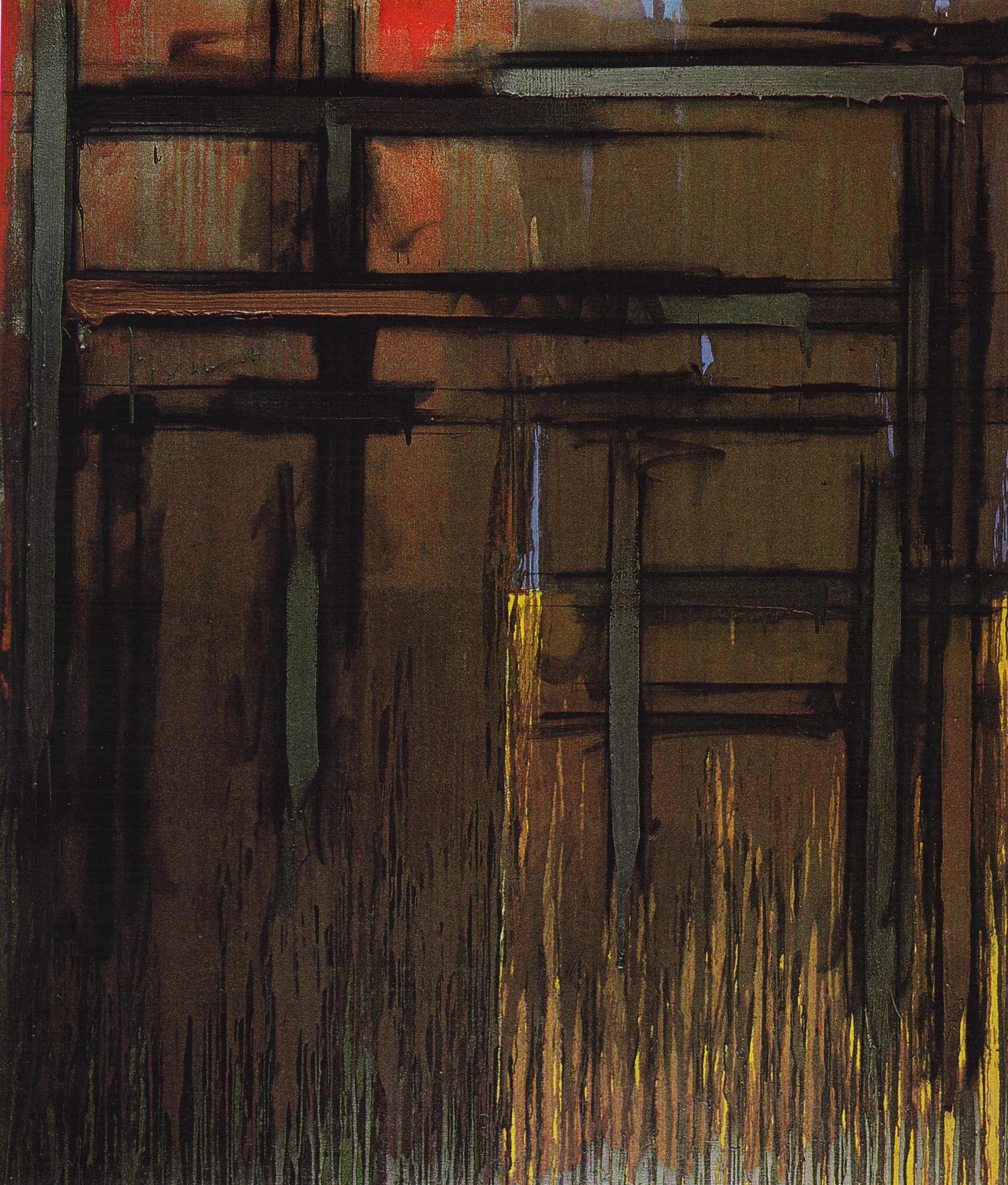 Eugenio Espinoza,&nbsp; Urinako,&nbsp; 1985  Industrial paint on canvas  78.3/4 x 67 inches (200 x 170 cm) 