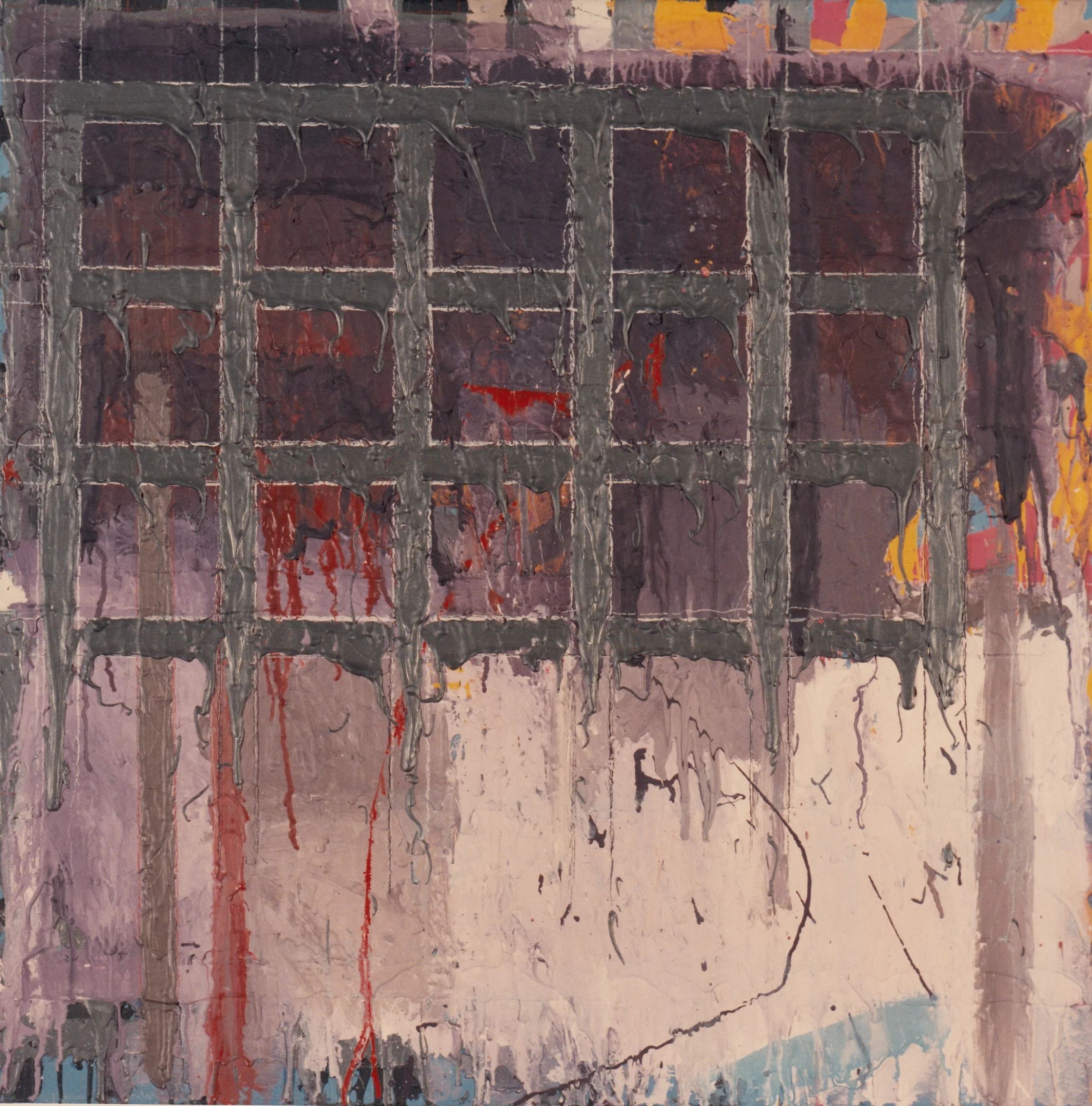  Eugenio Espinoza,&nbsp; Jakutai 1,&nbsp; 1985  Industrial paint on canvas  39.1/2 x 39.1/2 inches (100 x 100 cm) 