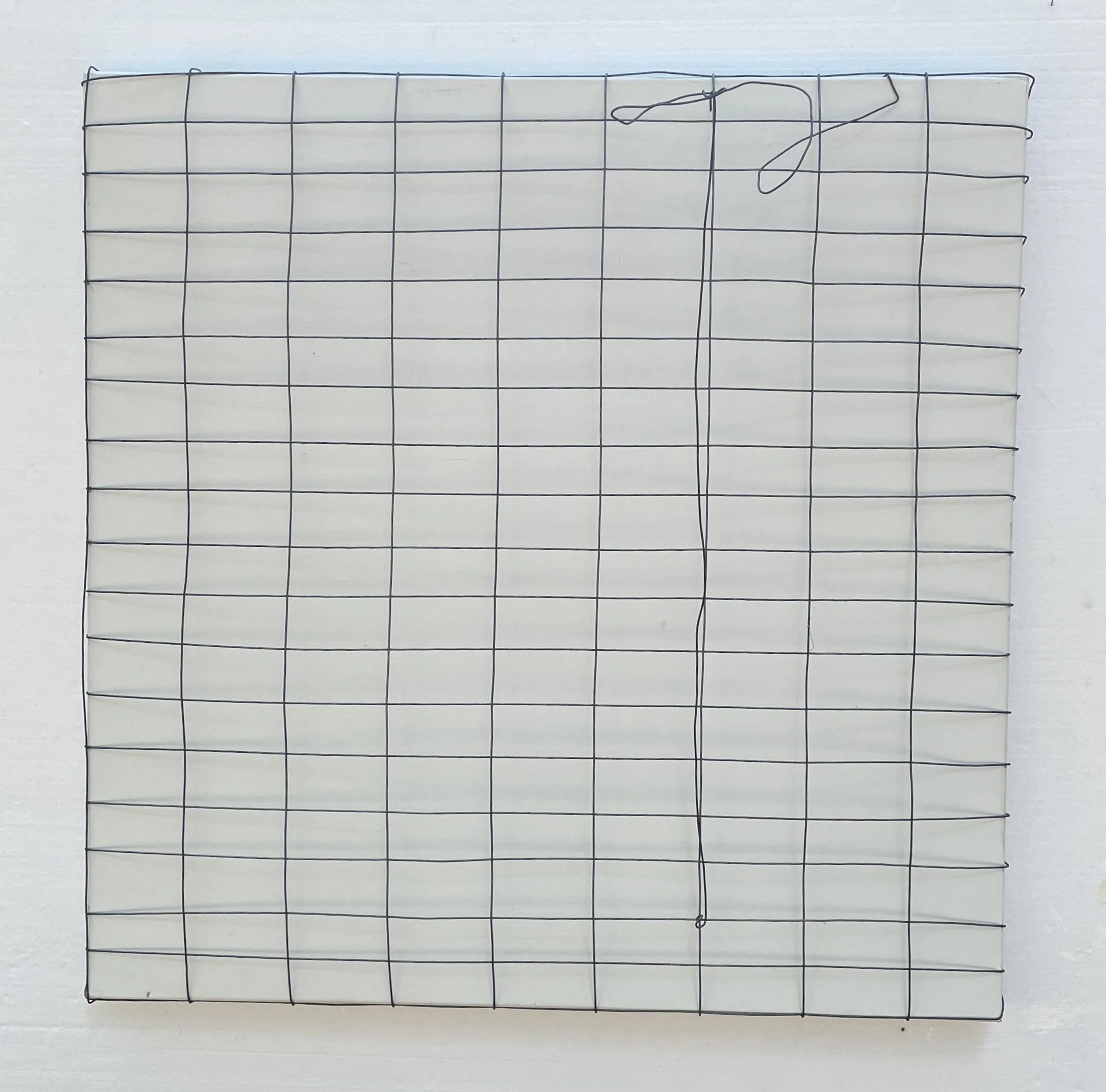 Homage a Gego , 2007 Metal grid and wire on linen 36 x 36 x 10 inches (91 x 91 x 25.5 cm)