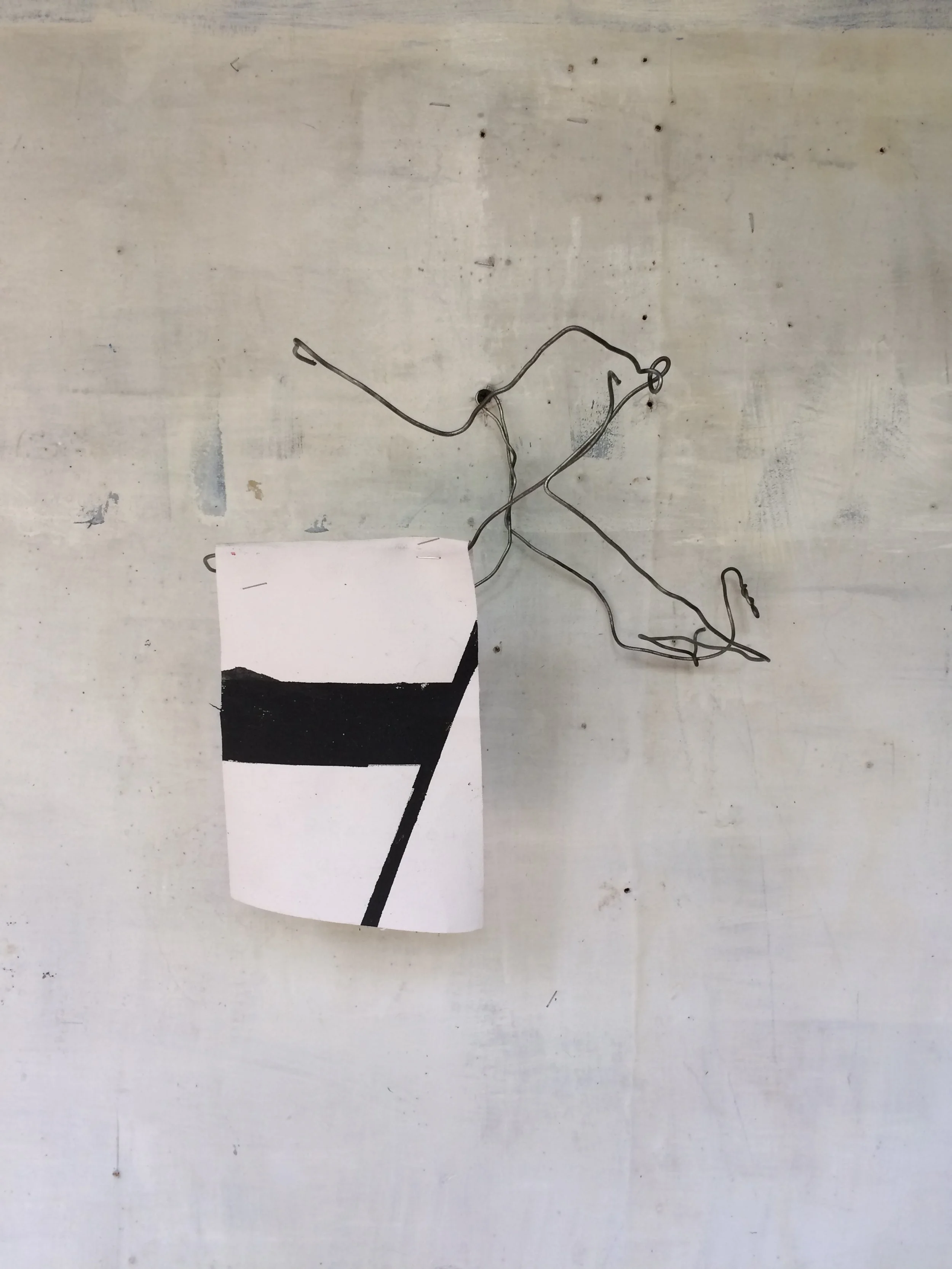   Homenaje a Gelo 5,  2021  Acrylic on canvas, staples, wire  13 x 15 in (33 x 38 cm) 