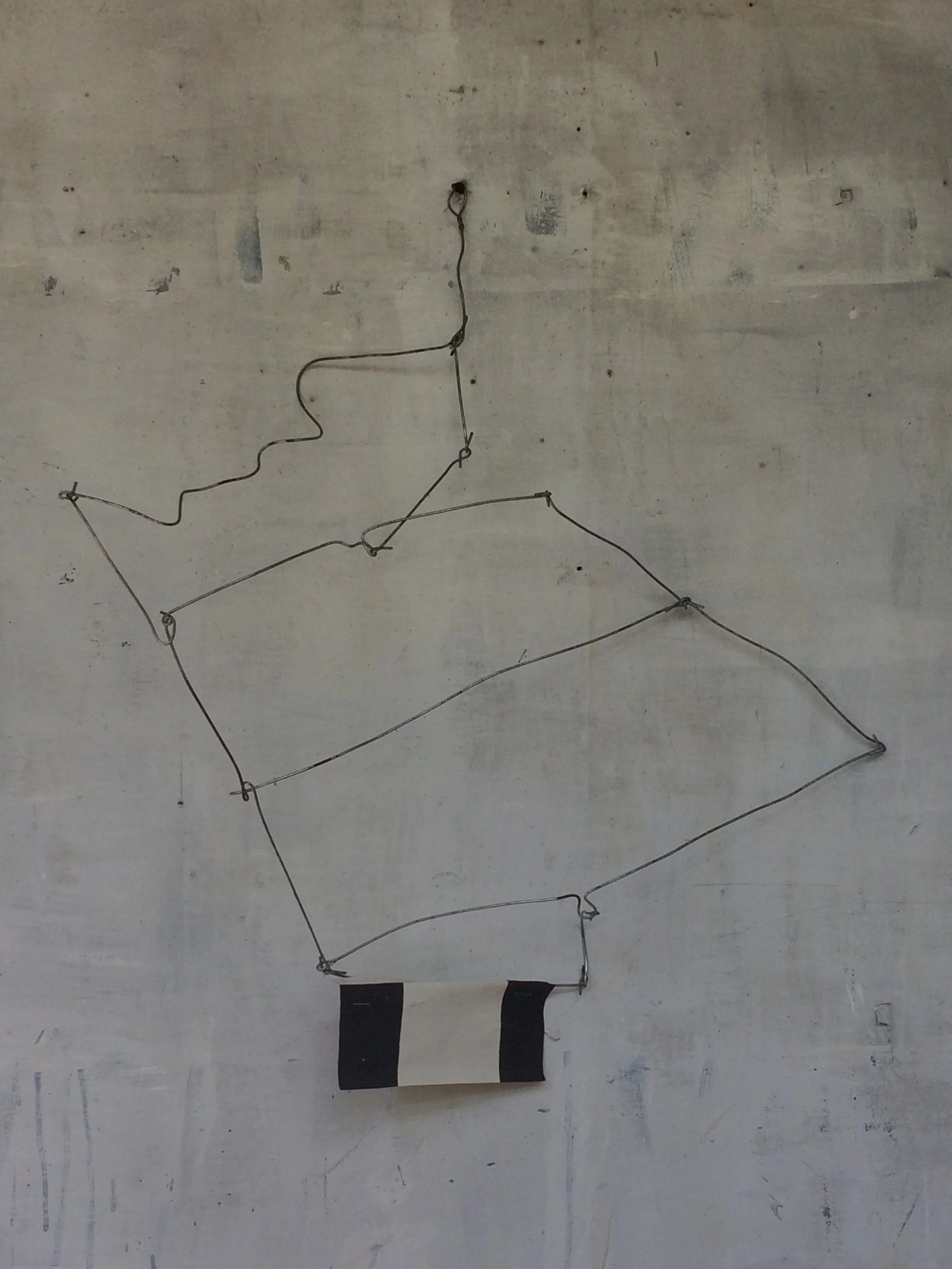   Homenaje a Gego 6 , 2021  Acrylic on canvas, staples, wire  30 x 21 in (76 x 53 cm) 