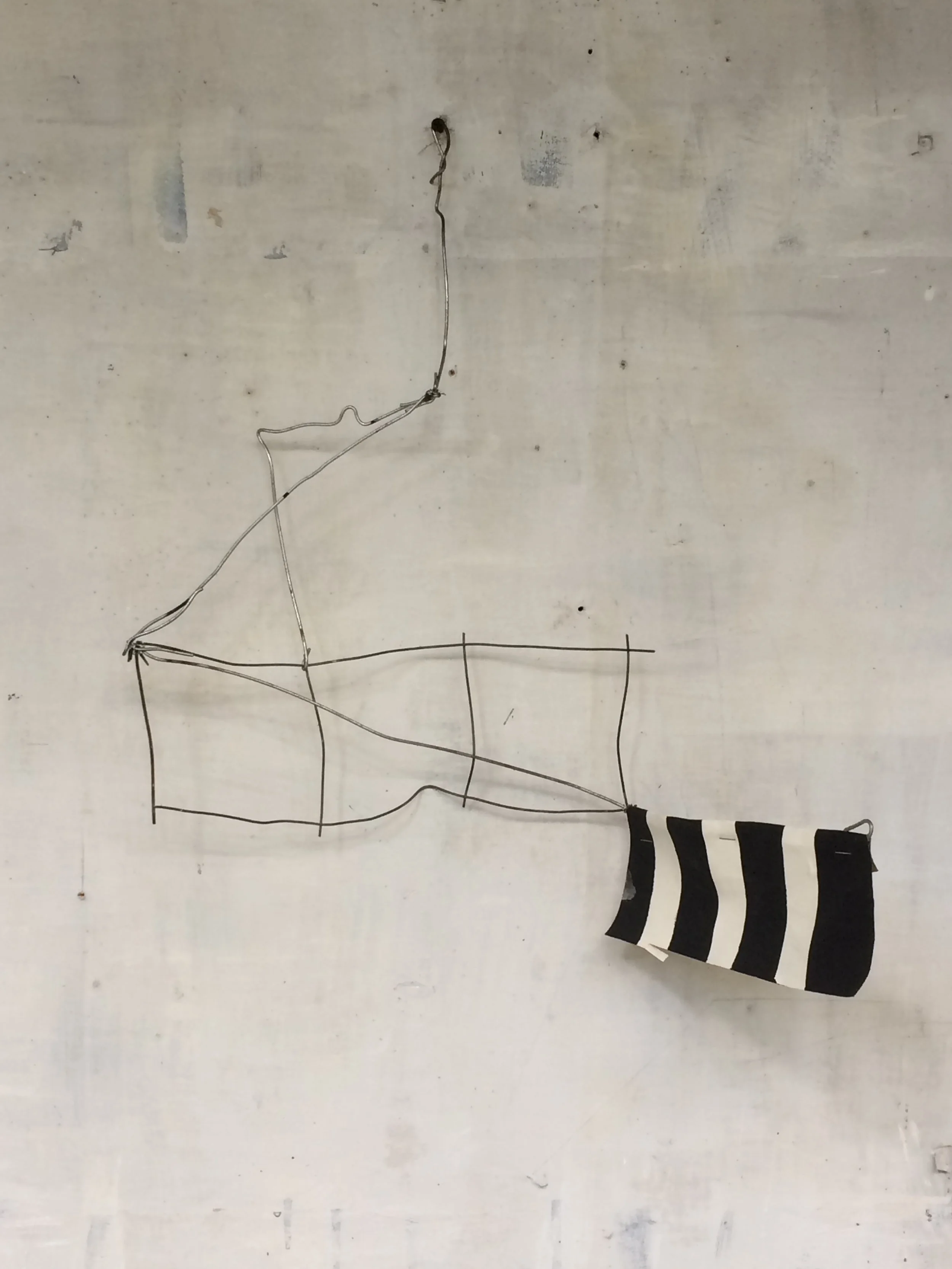   Homenaje a Gego 9,  2021  Acrylic on canvas, staples, wire  20 x 20 in (51 x 51 cm) 