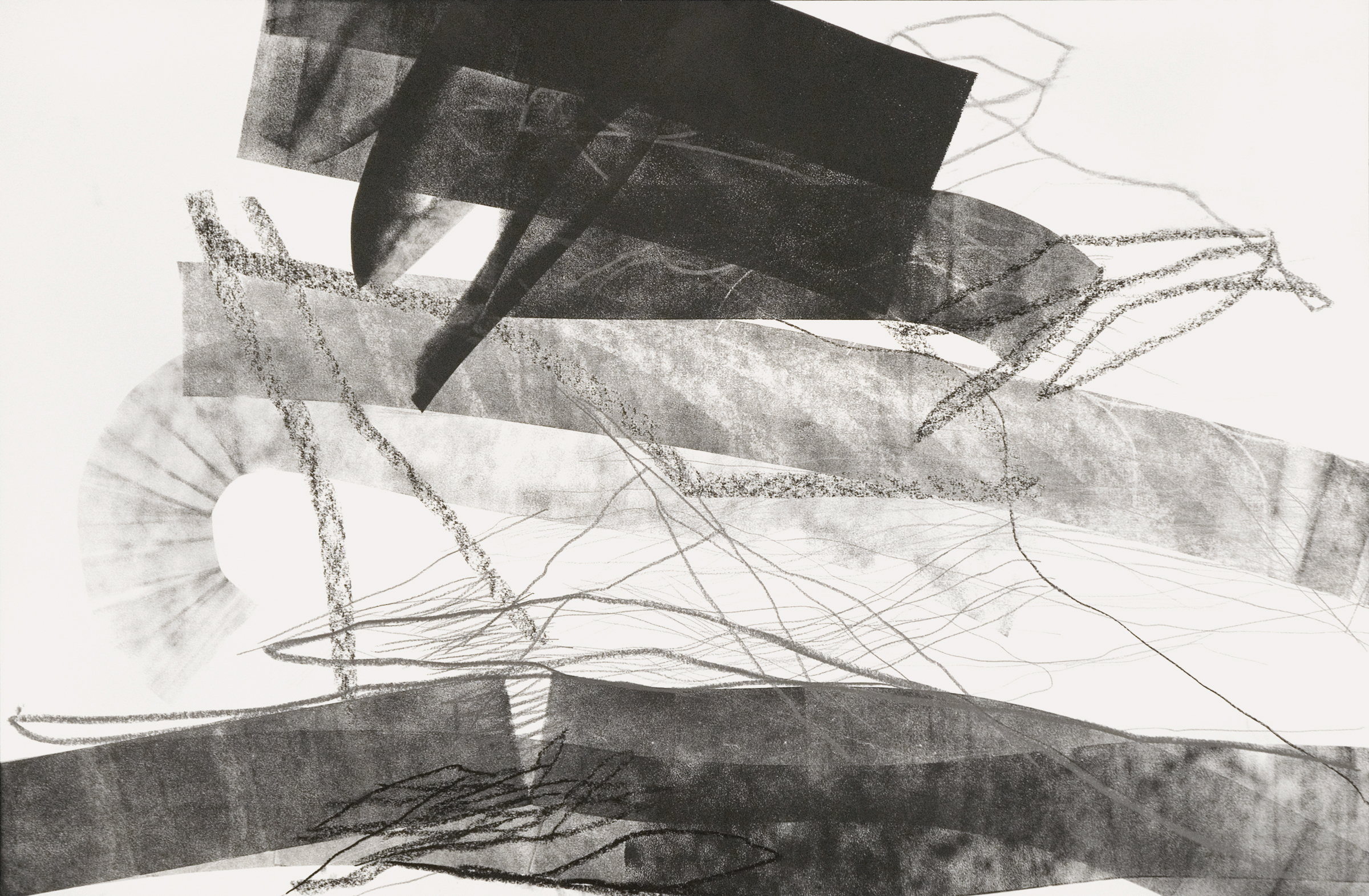   Untitled (rd.08.60), 2008 ink, charcoal, graphite on paper 26 x 40 inches   