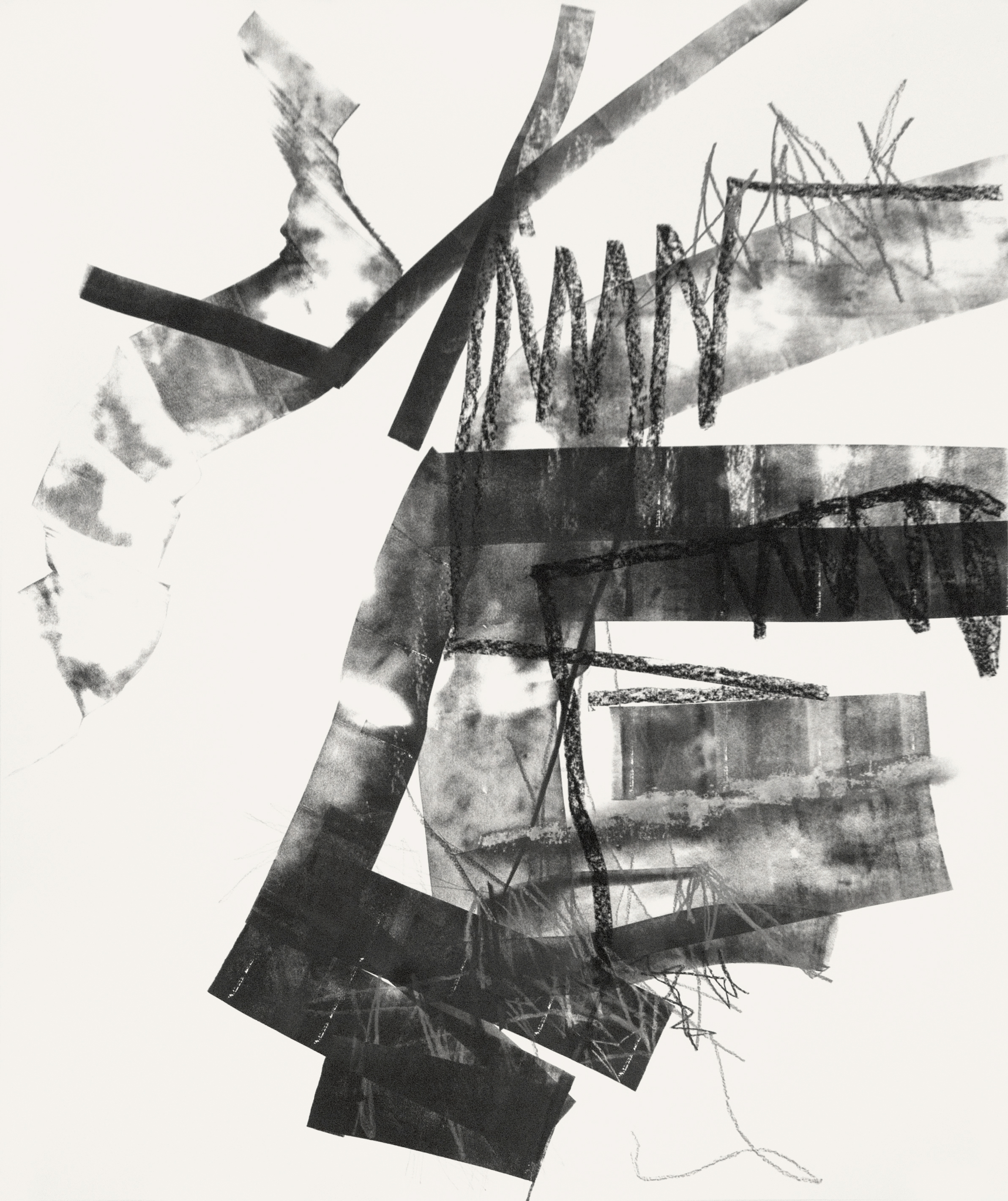   Untitled (rdl.10.3), 2010 ink, charcoal, graphite on paper 50 x 42 inches   