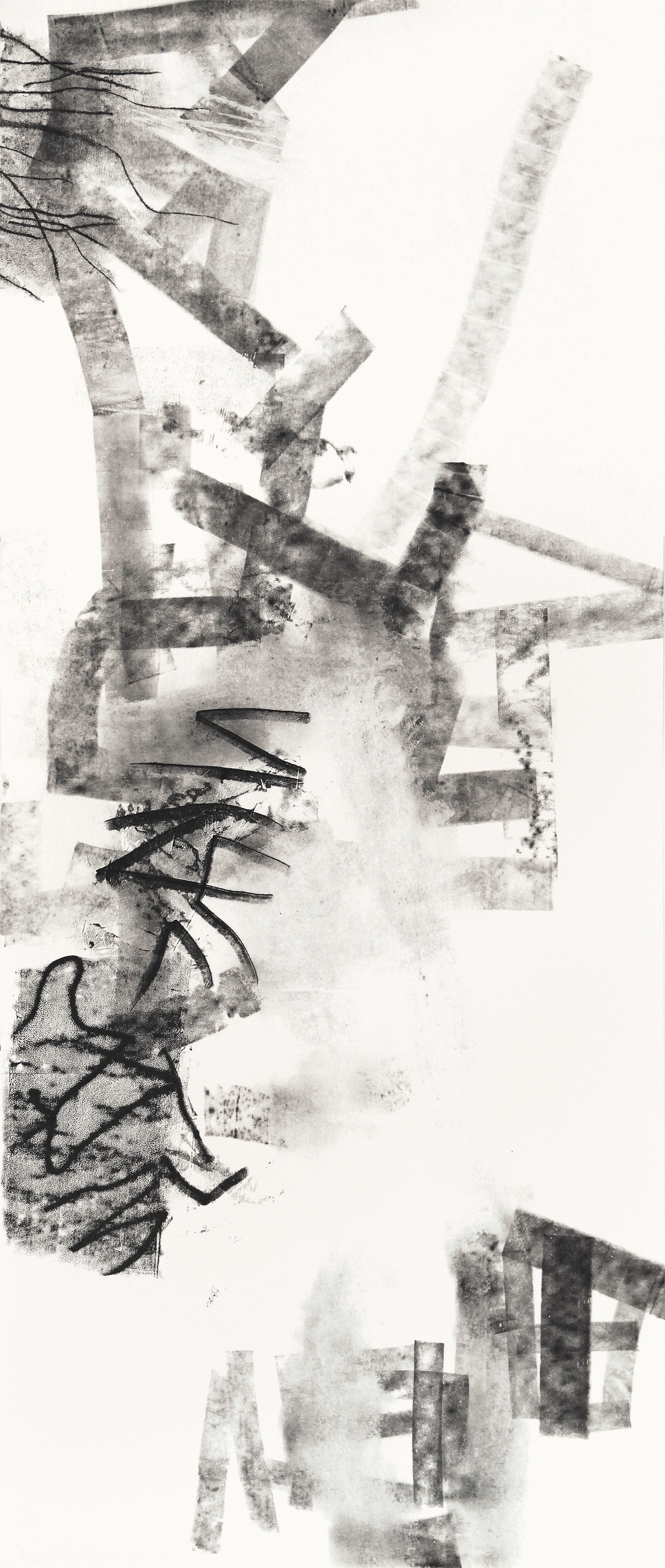  Untitled (rdl.13.1), 2013 ink on paper 100 x 42 inches  