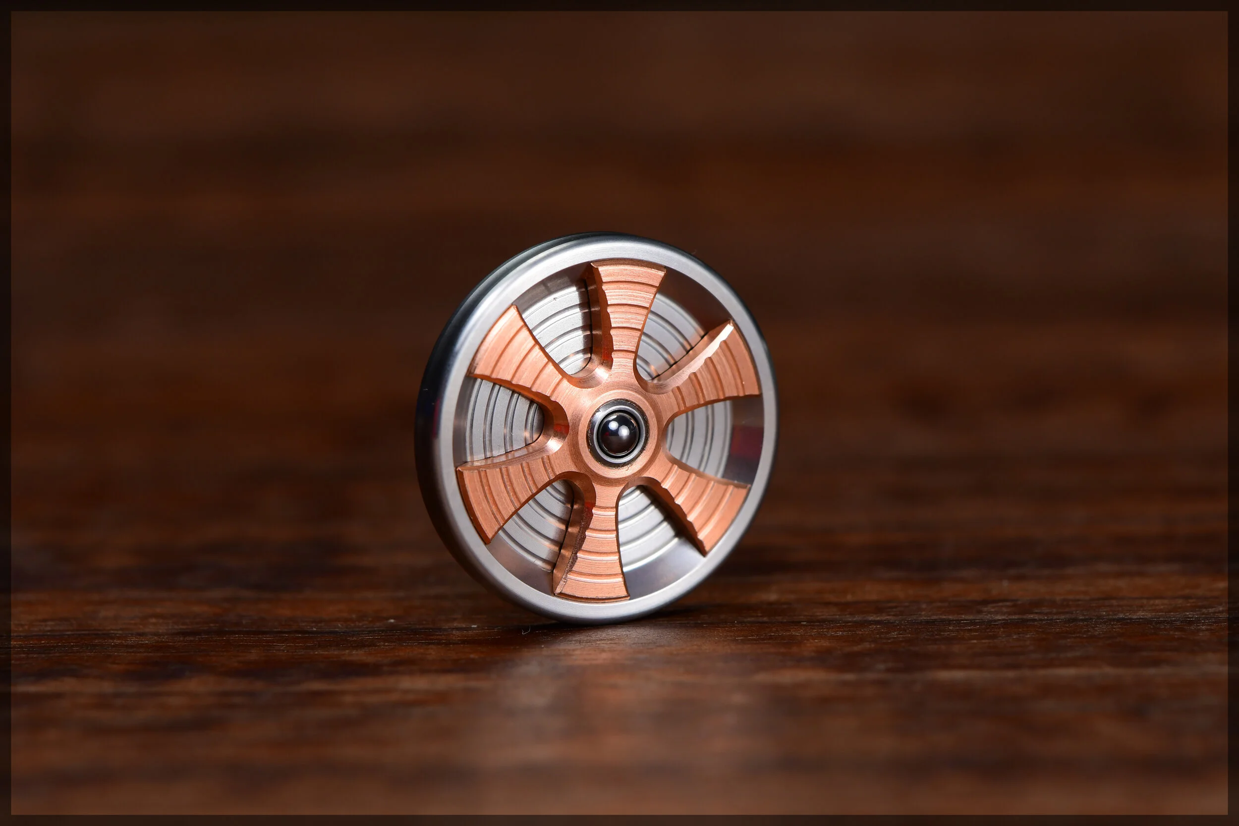 Stainless/Copper spoked Gambit coin that fits any Gambit body