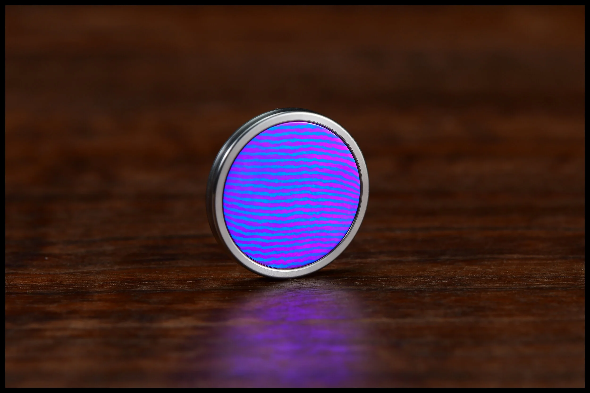 Gambit Coin 2-Piece - Stainless Steel/Anodized Timascus Inlay #1