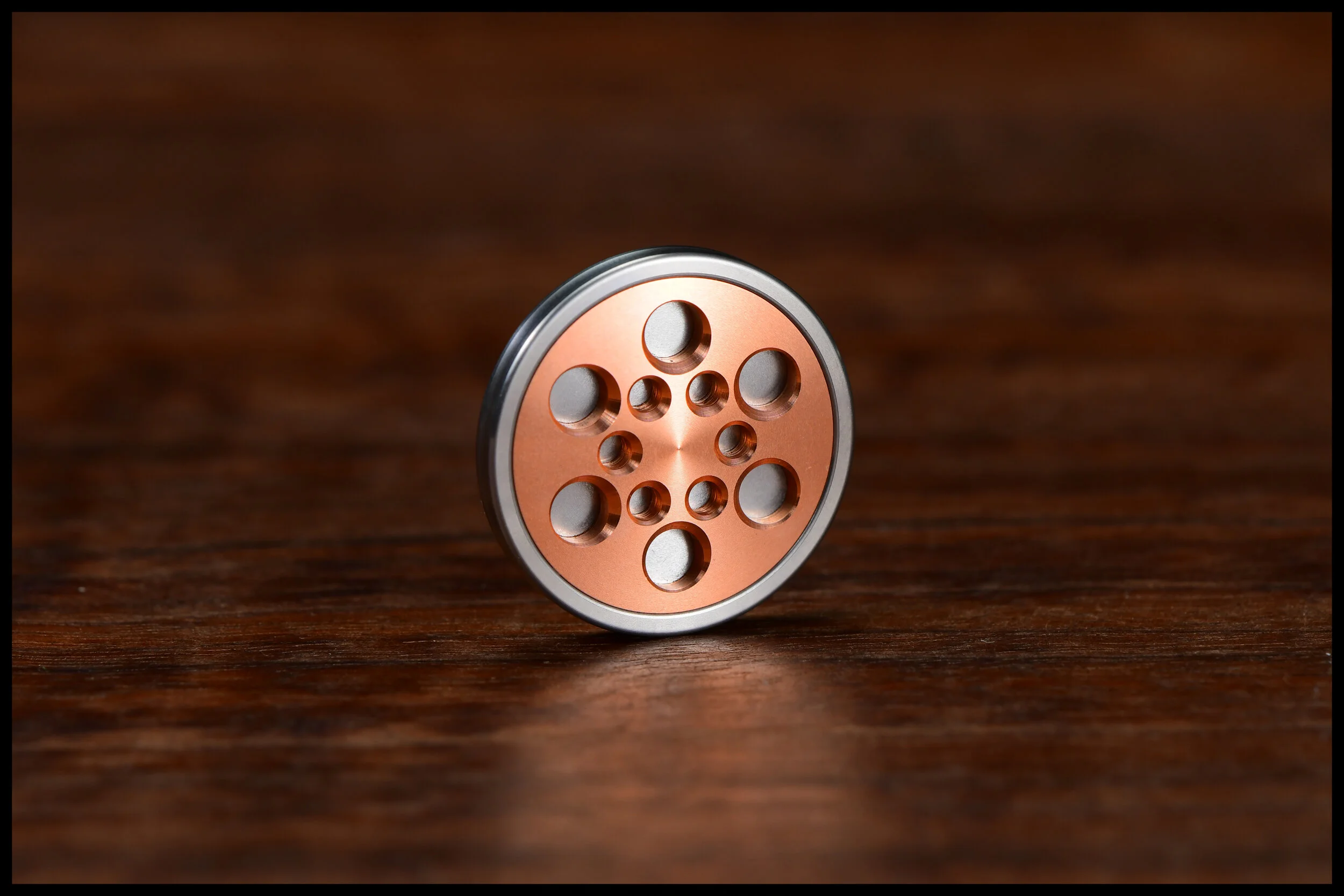 Gamb it Coin 2-piece - Stainless Steel/Copper Inlay Design #2