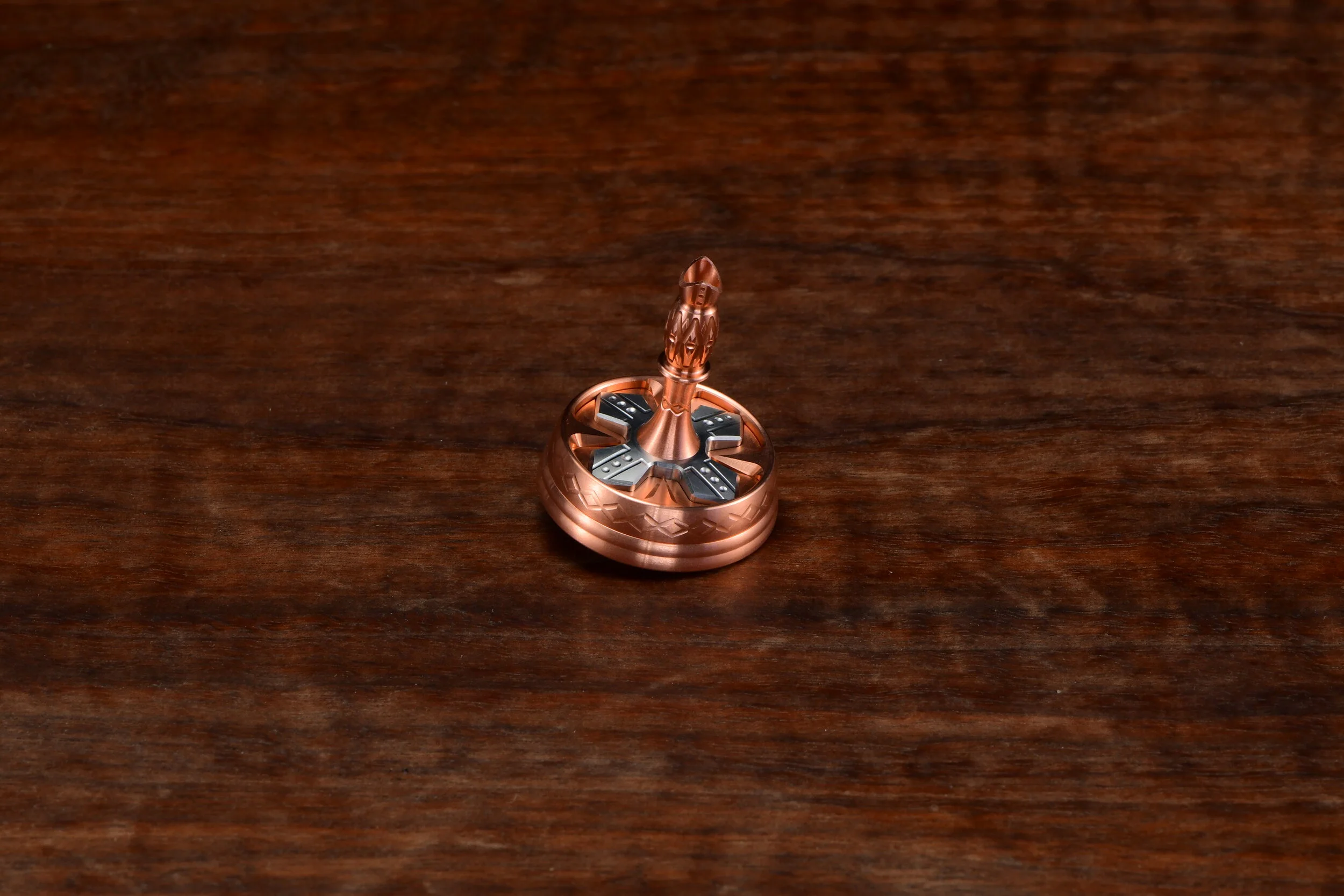 BilletSPIN Copper/Stainless Bishop Spinning Top — BILLETSPIN-EDC