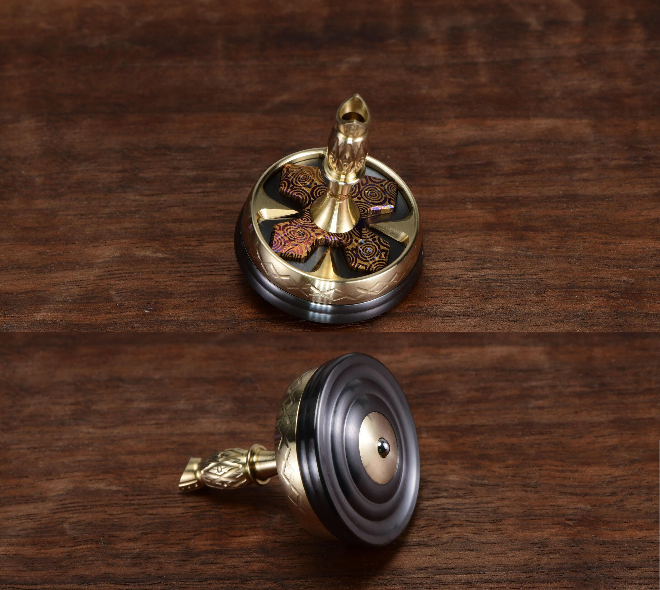 Zirc/Bronze/Bluetongue/Bronze Bishop Spinning Top