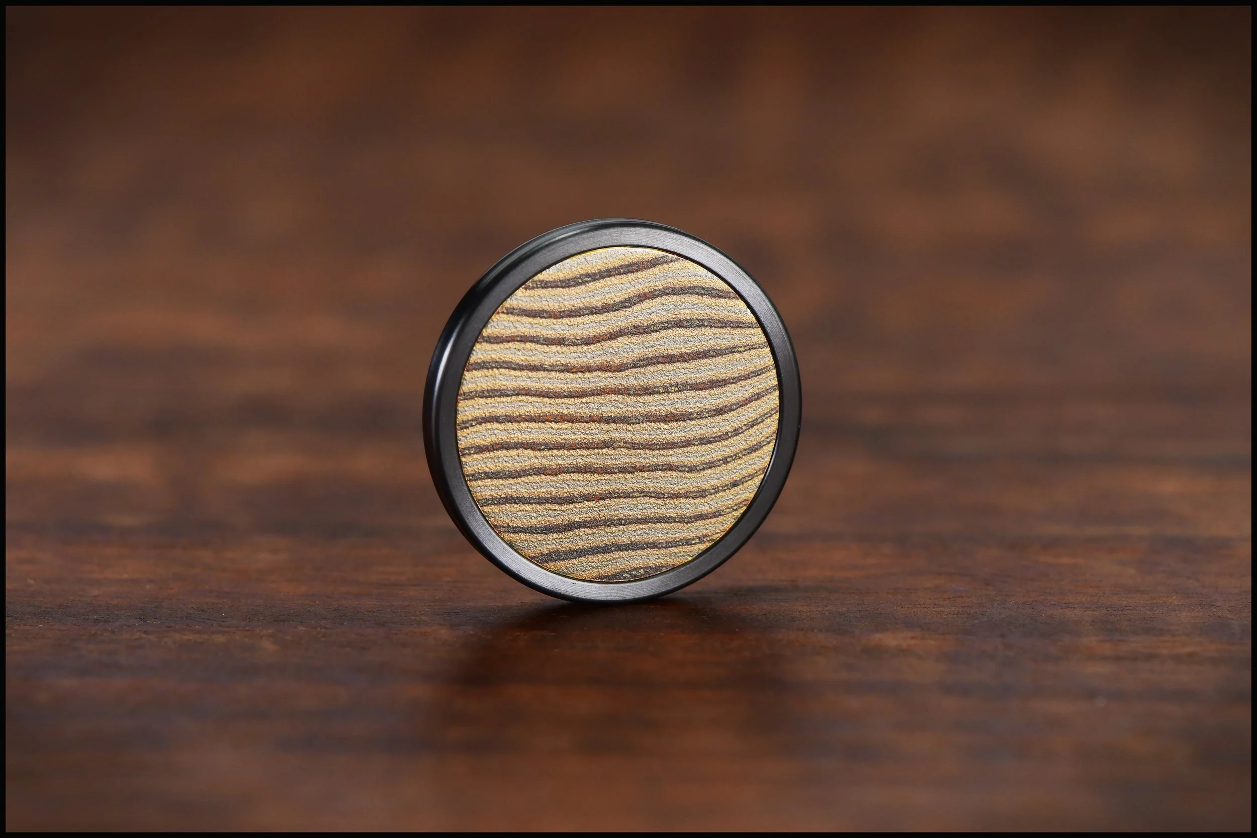 Zirc Gambit coin with 3 Color Mokume inlay