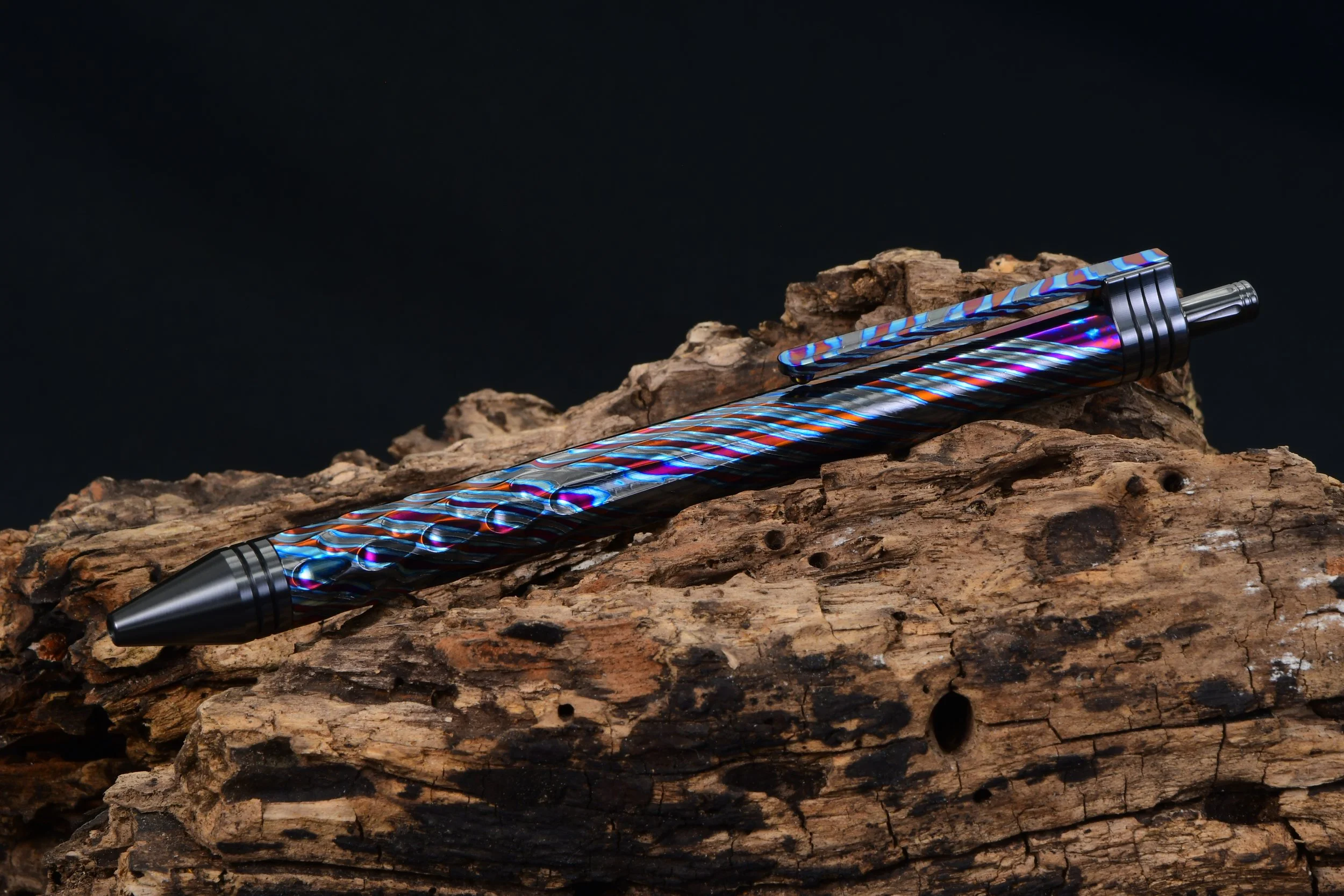 Pen #4 - Black Timascus with Zirc Accents Original Soul Pen