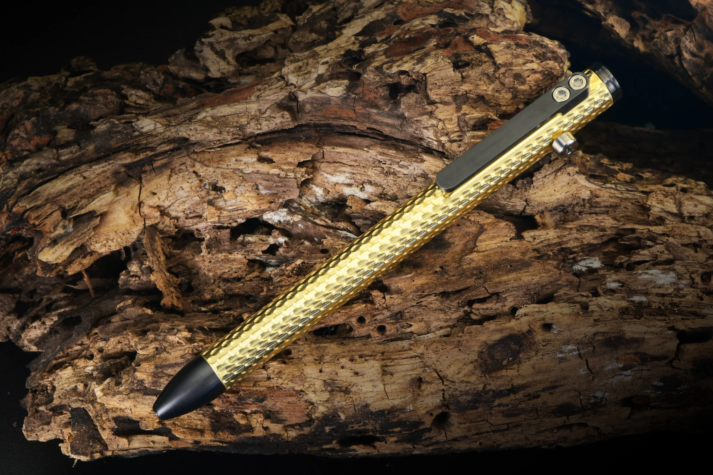 Full Mithril Brass CamPen with Zirc Accents- V3 Gelion