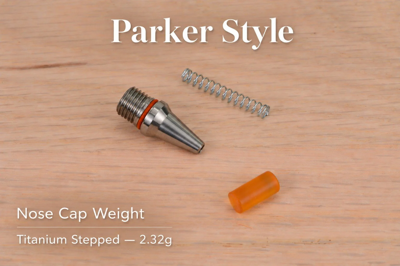 Parker Style Titanium Stepped Nose Cap for the Fusion with spring