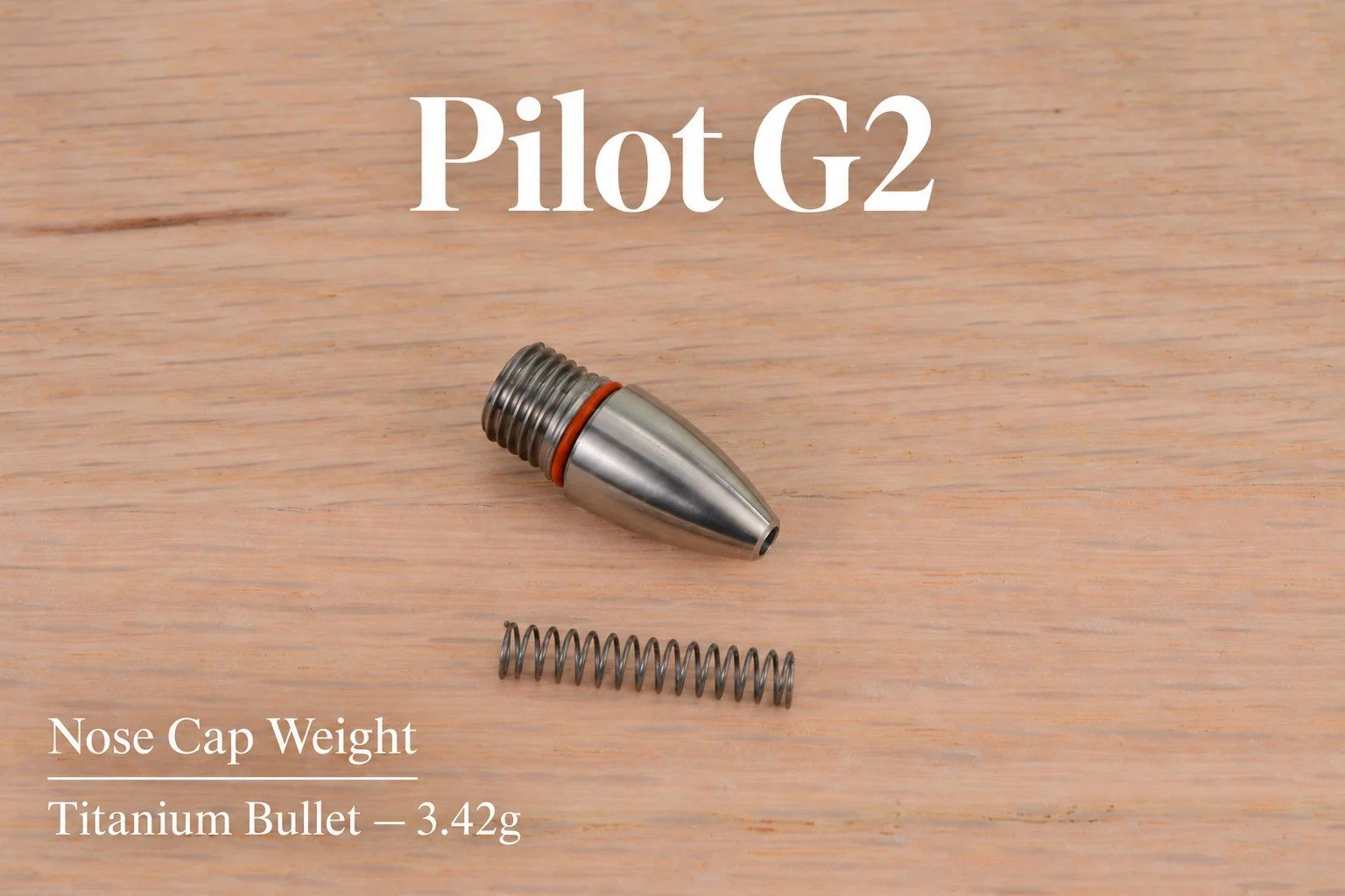 Pilot G2 Titanium Bullet Nose Cap for the Fusion with spring
