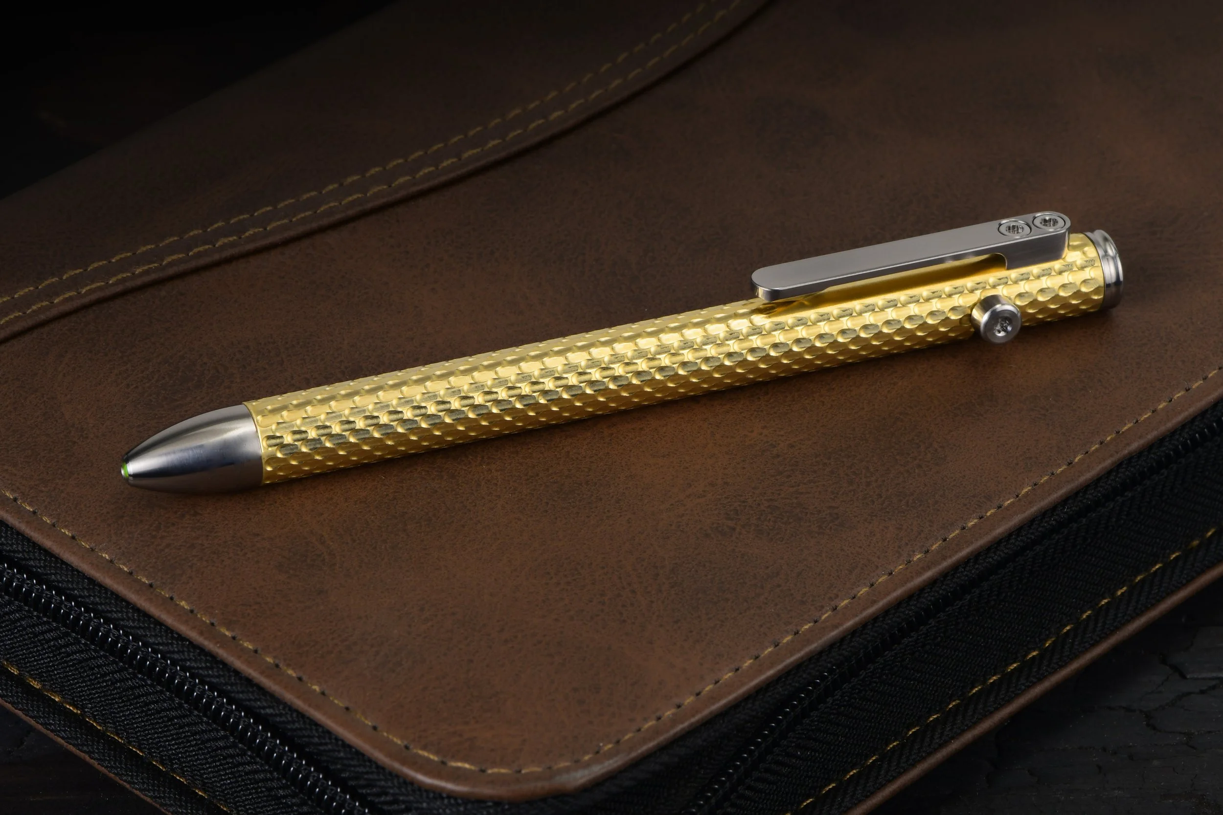 Trimmed Energel Full Mithril Brass with Titanium CamPen