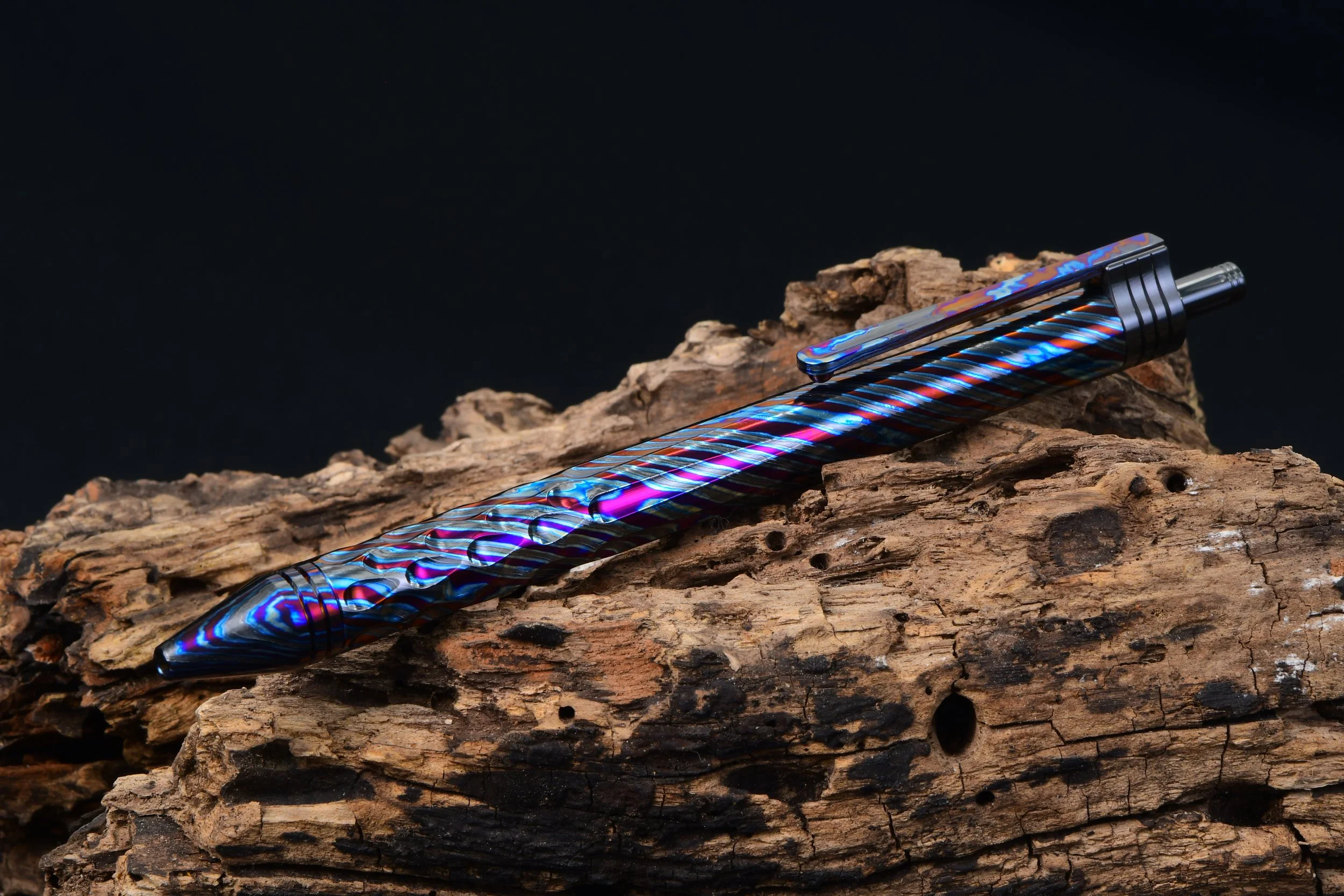 Pen #6 - Black Timascus with Zirc Accents Original Soul Pen