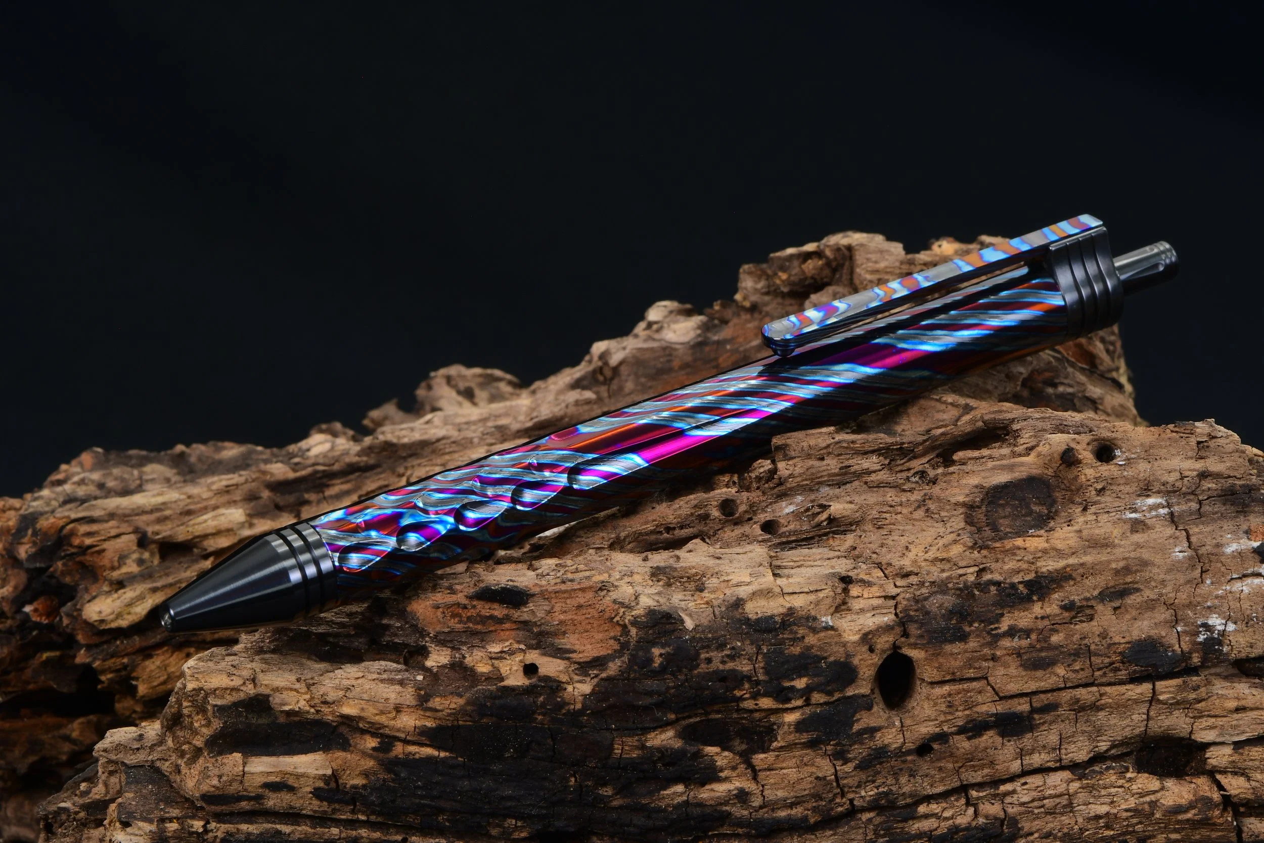 Pen #3 - Black Timascus with Zirc Accents Original Soul Pen