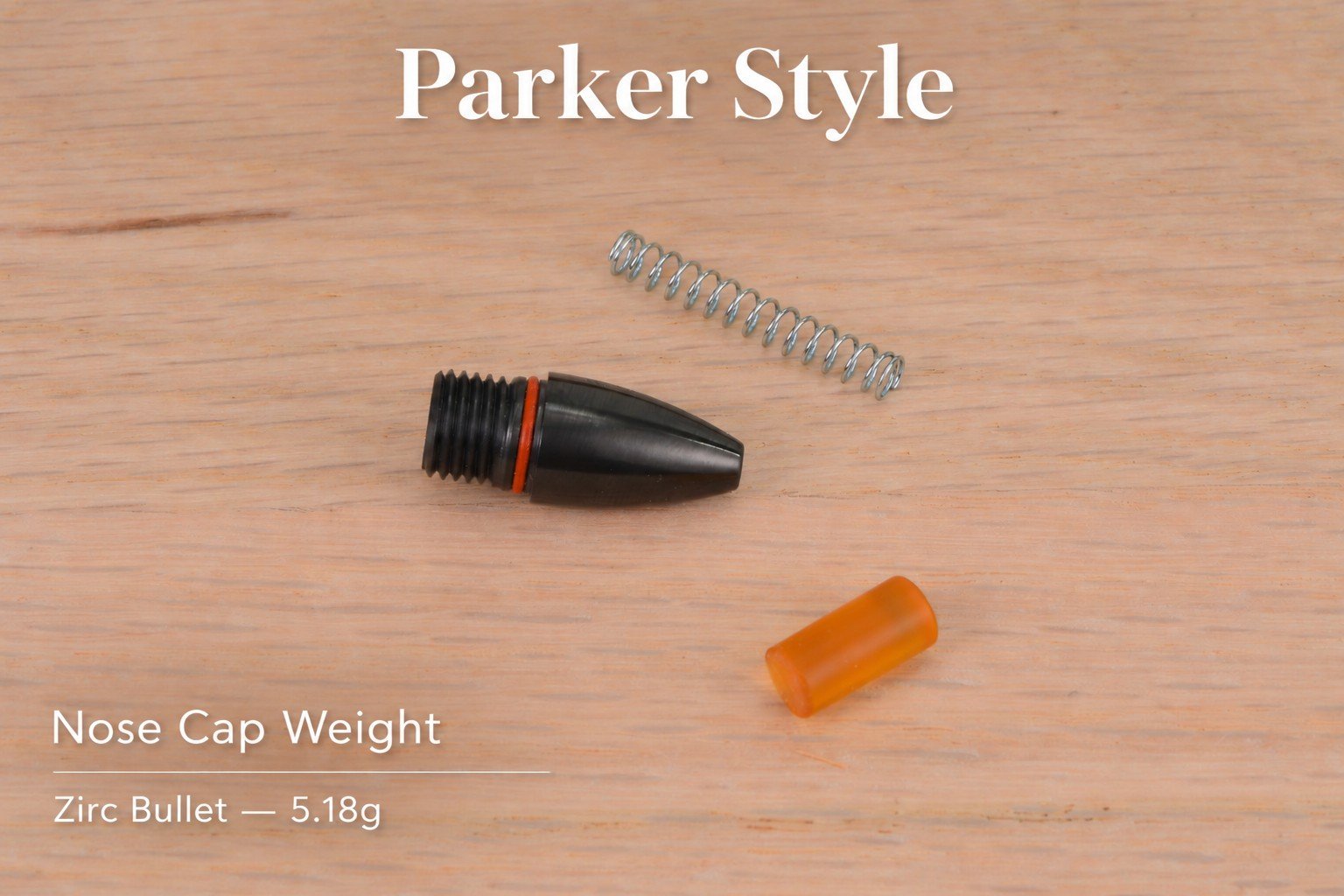 Parker Style Zirc Bullet Nose Cap for the Fusion with spring