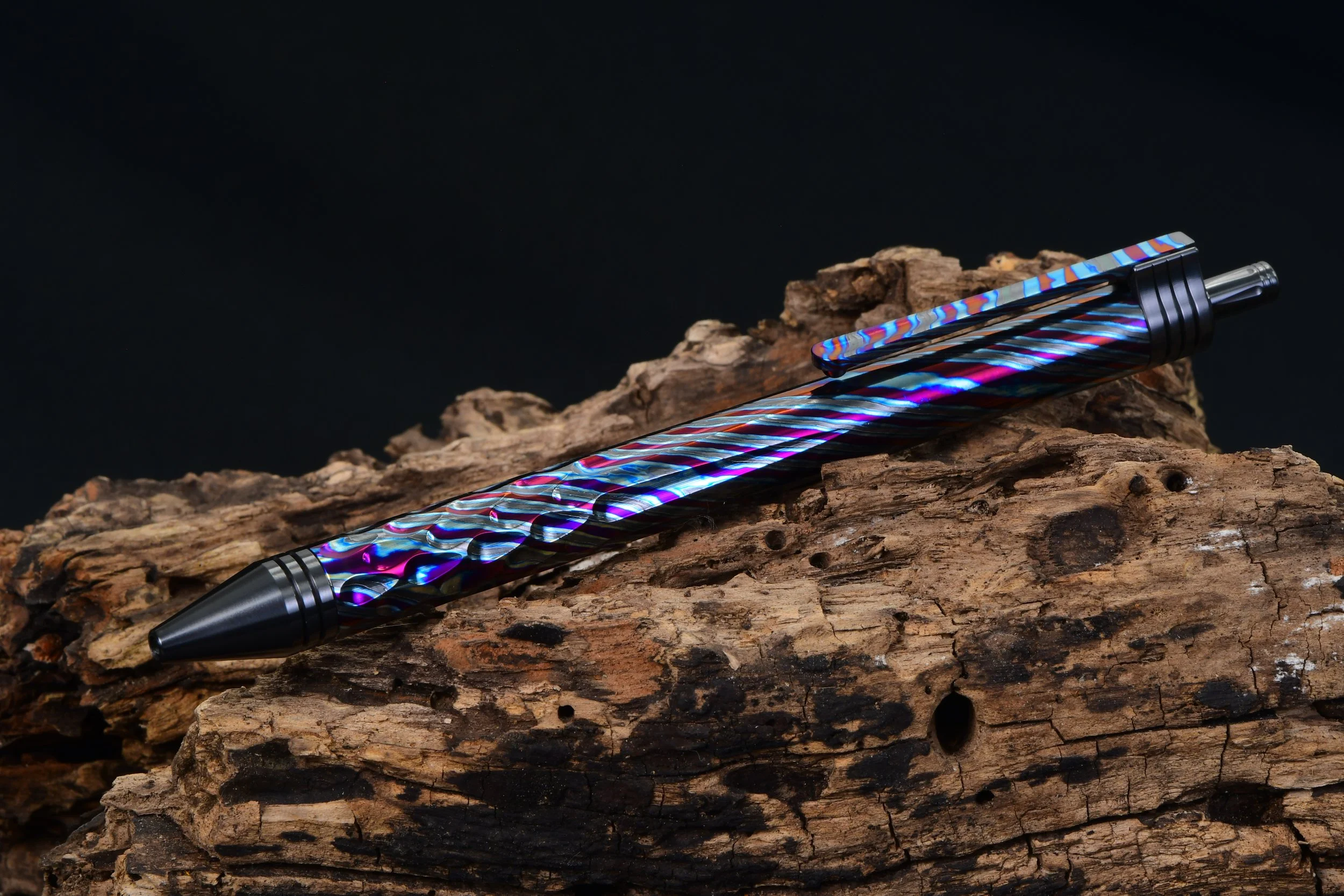 Pen #5 - Black Timascus with Zirc Accents Original Soul Pen